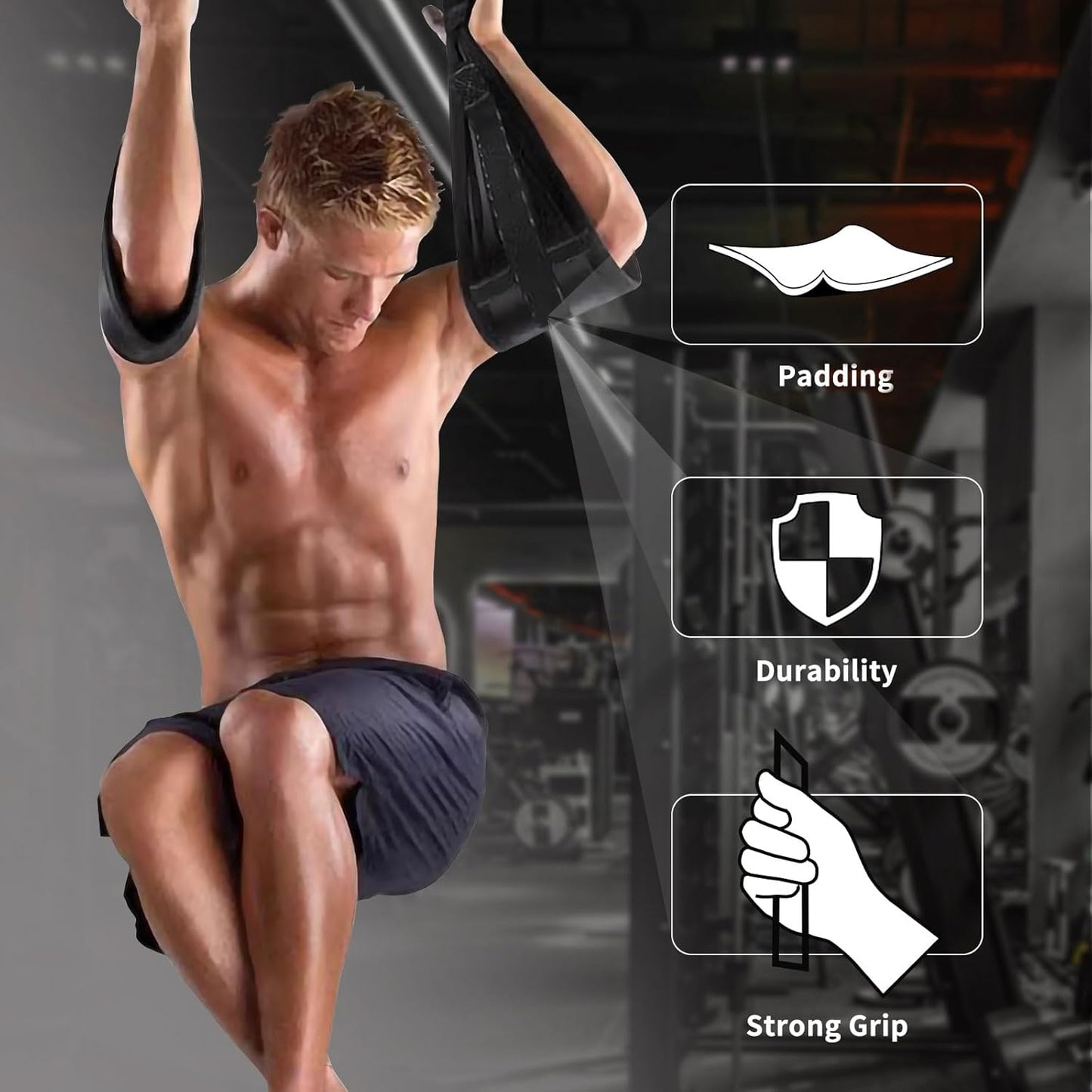 Hanging Ab Straps for Pull Up Bar: Gym Ab Sling Straps for Core Workout