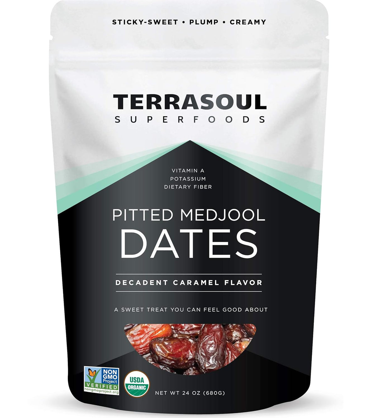 Organic Medjool Dates 1.5 Lbs Pits Removed Soft Chewy Texture Sweet Caramel Taste