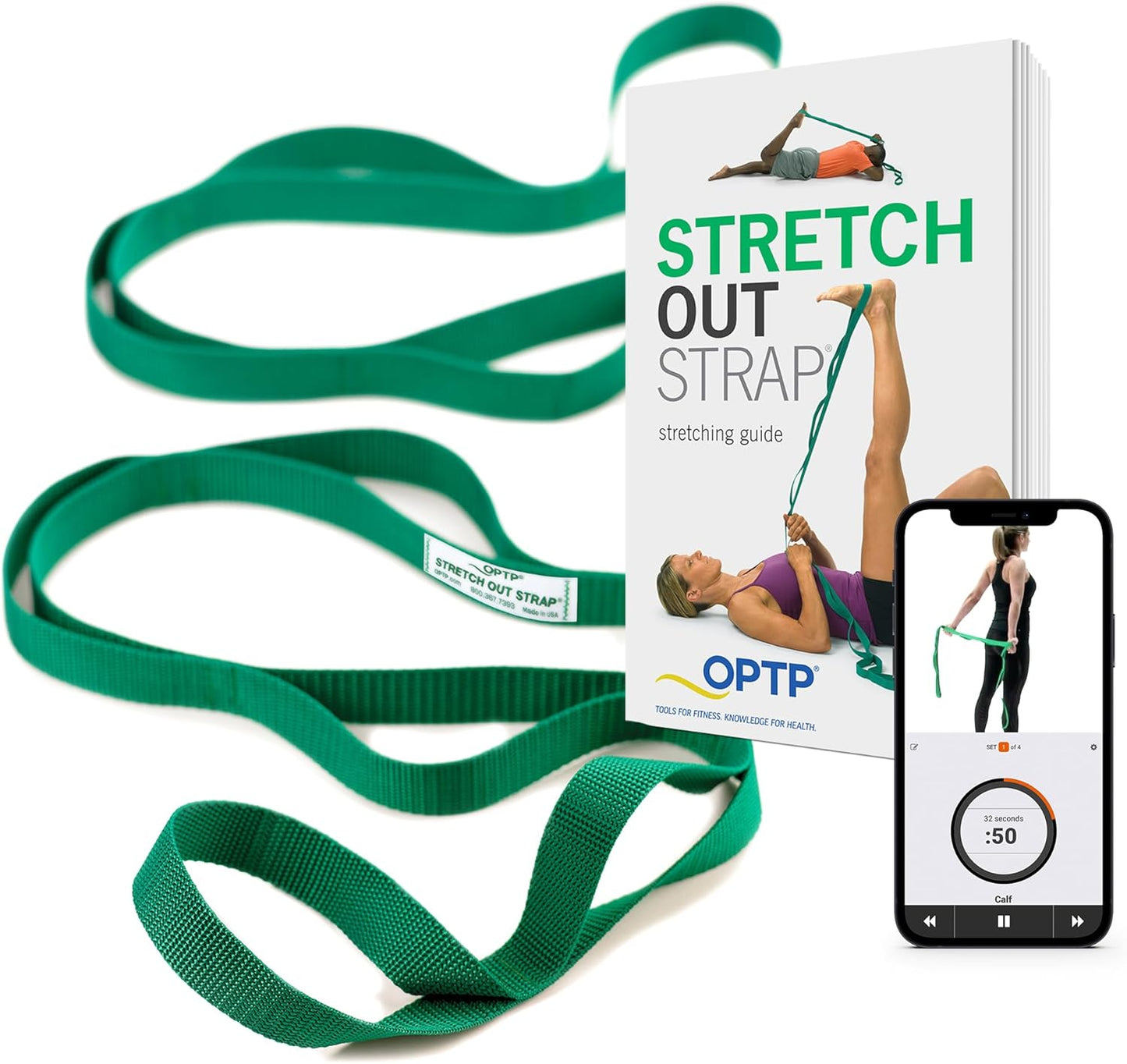 OPTP Stretch Out Strap - Physical Therapy, Yoga Strap