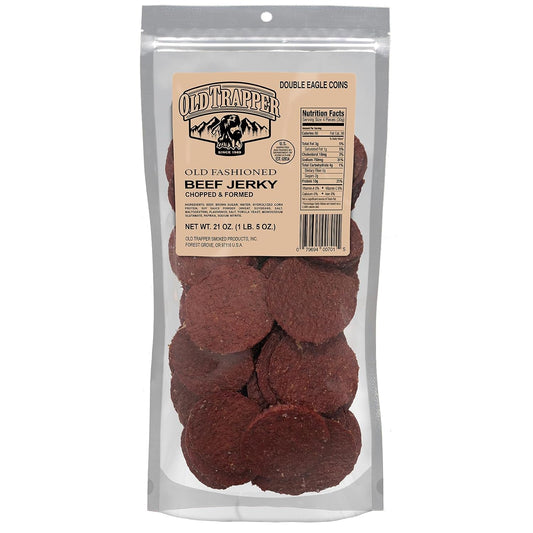 Old Trapper Double Eagle Beef Jerky, 21 Ounce Package, 10 Grams of Protein and 80 Calories per Serving
