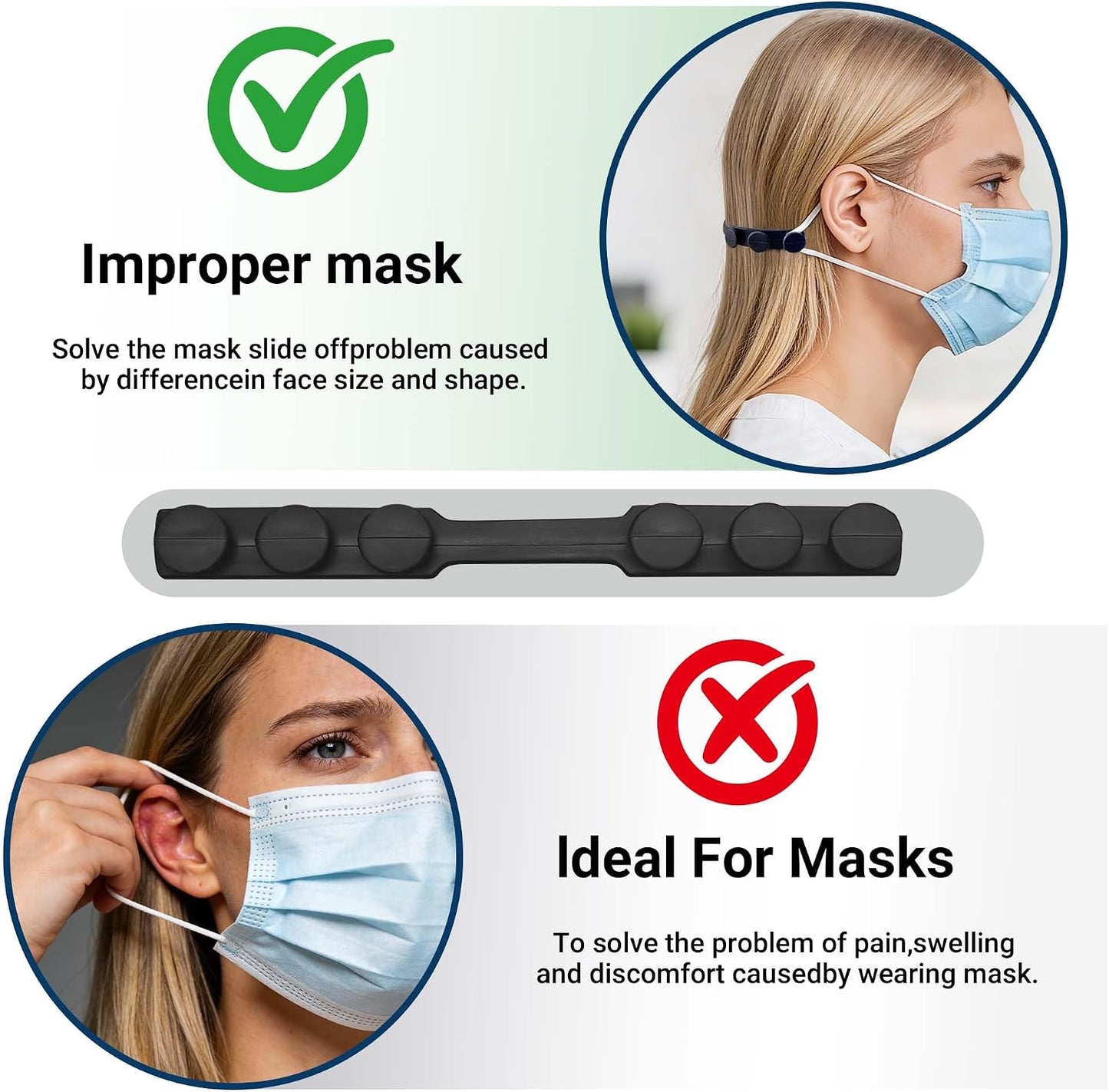 Silicone Mask Holder Ear Saver Mask Extender Strap Adjustable