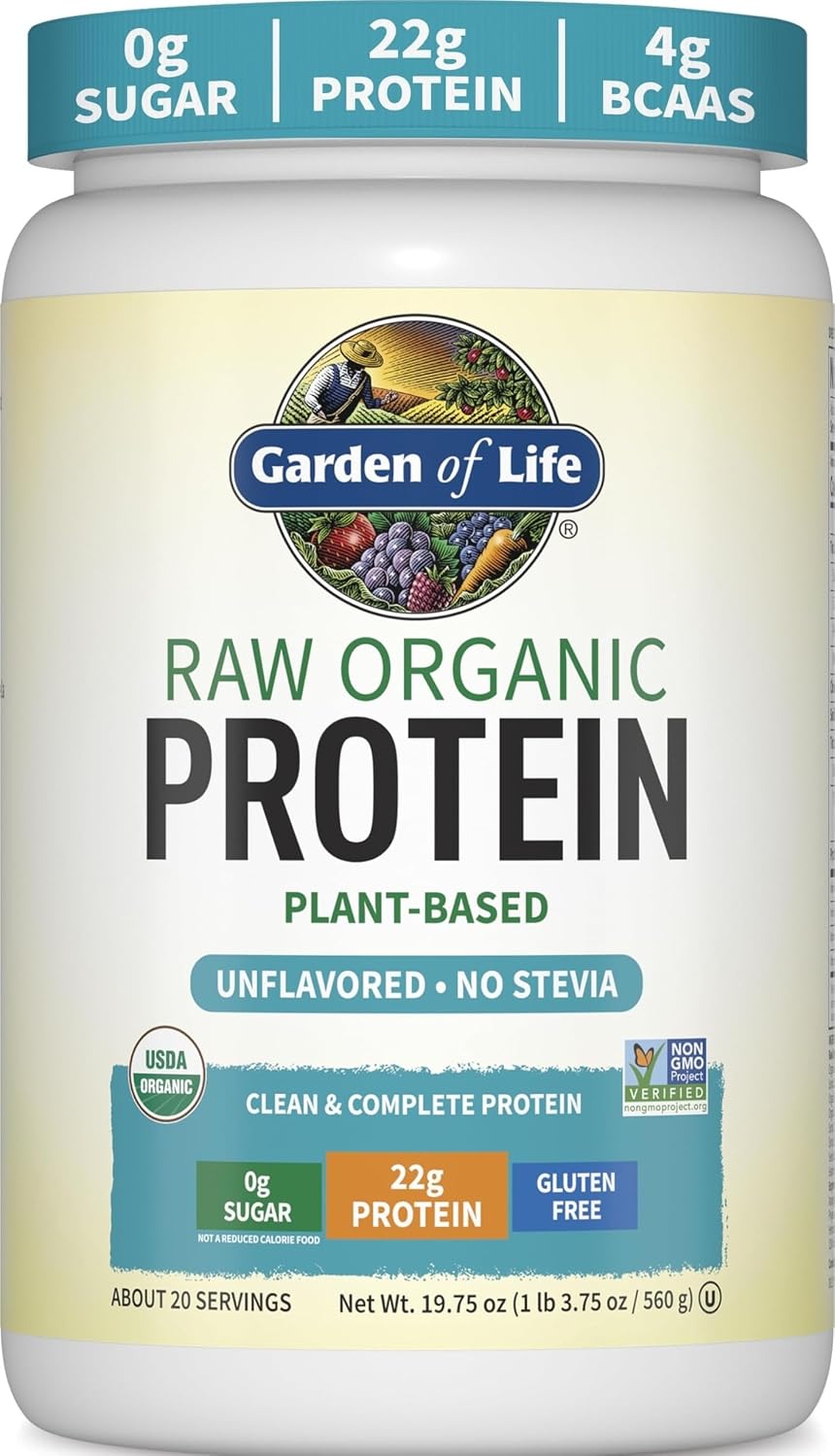 Garden of Life Protein Powder, Vegan Protein Powder, BCAA, Probiotics & Digestive Enzymes, Gluten & Lactose Free, Chocolate, 1.5 LB