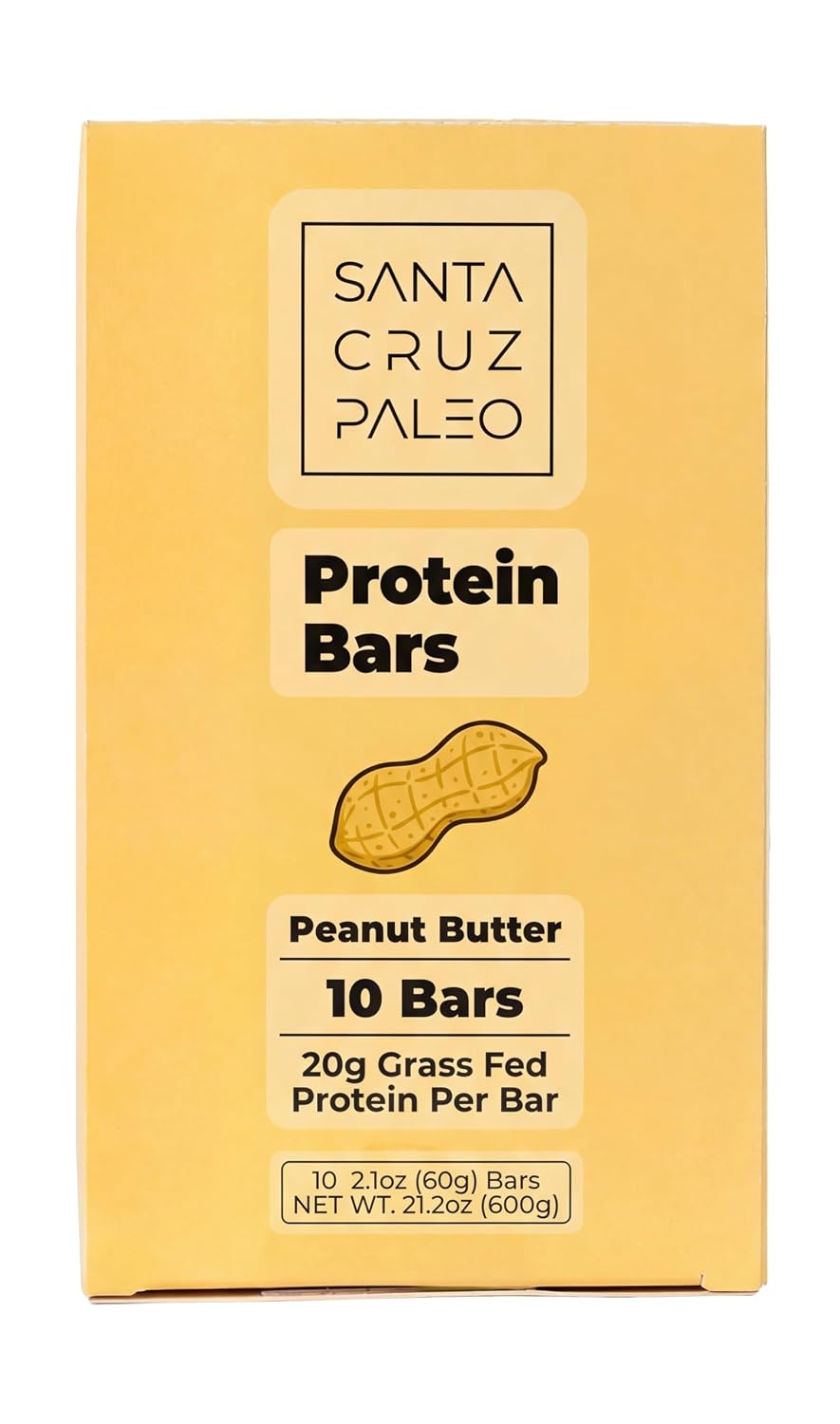 Grass-Fed Whey and Collagen Protein Bar, 20g Protein, Chocolate Flavor, Pack of 10