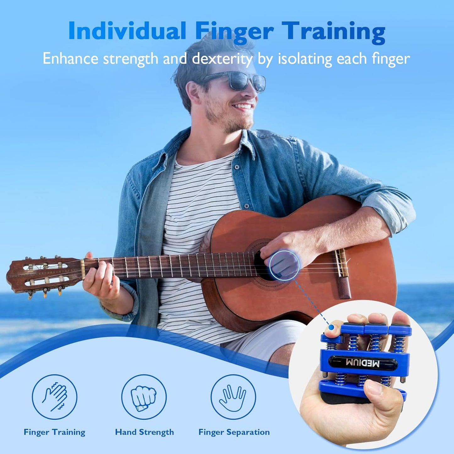 FitBeast Finger Strengthener - Improve Dexterity, Strength & Recovery