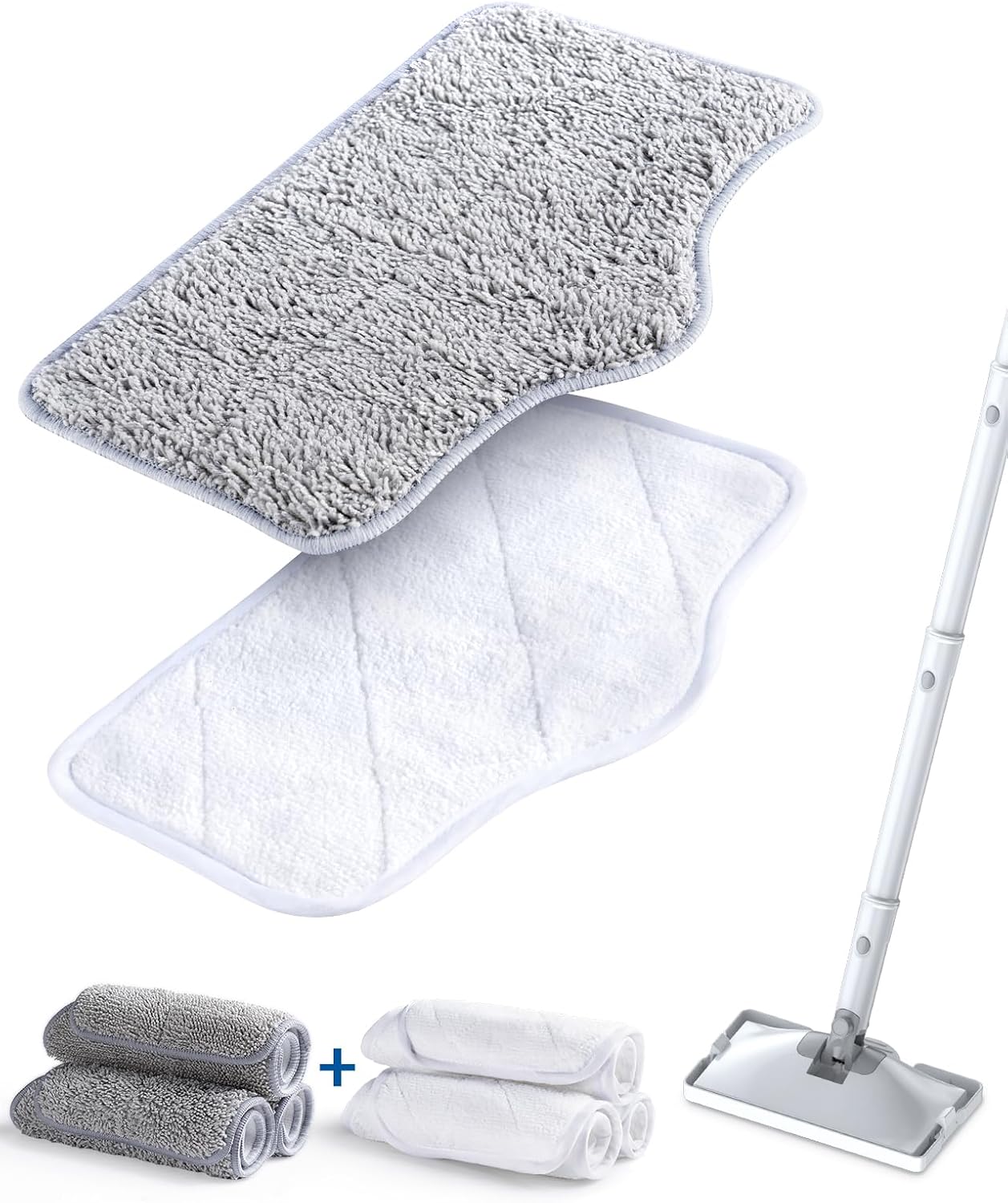 10-in-1 Steam Mop, Detachable Handheld Steam Cleaner for Multi-Surface | 350ml Tank,10s Heat-Up,248°F Steam Cleaner,2-Level Control,Swivel Head for Carpet,Floor,Tiles,BBQ grill,Car Accessories