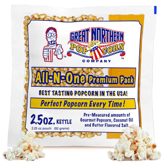 12-Count Pre-Measured Popcorn Packs for Popping Machines