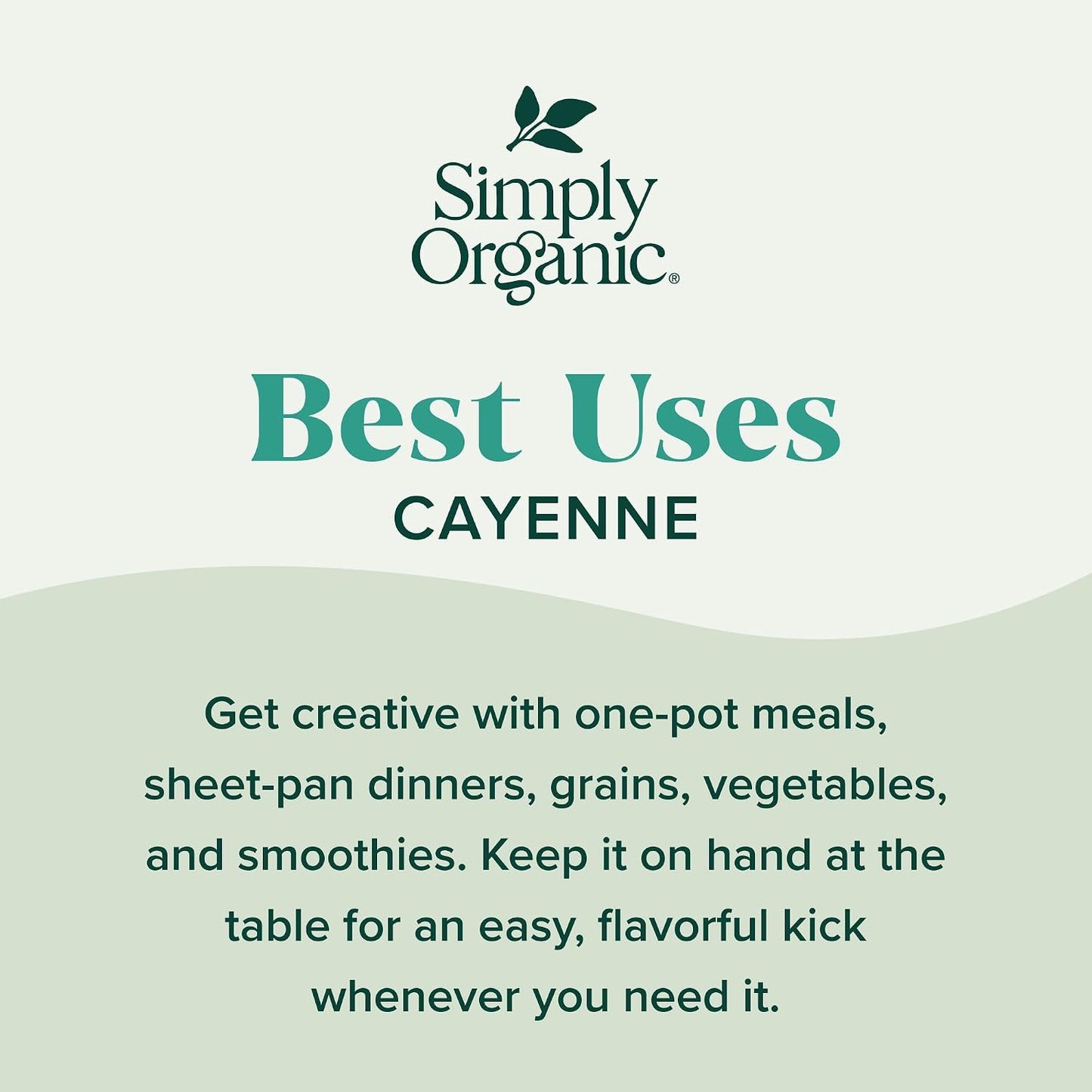 Simply Organic Cayenne Pepper, 2.50 Ounce, Pure, Organic, No GMOs, Kosher, Versatile Spice for Chili and Curries