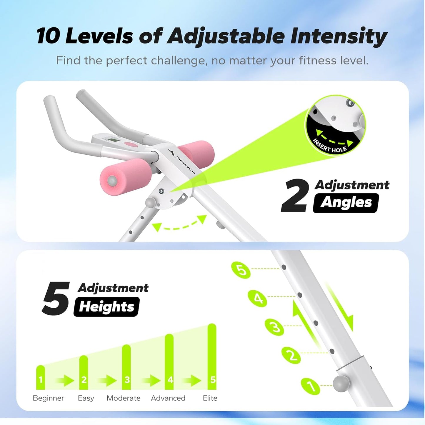 MERACH Adjustable Ab Trainer Machine for Abs Workout at Home Gym