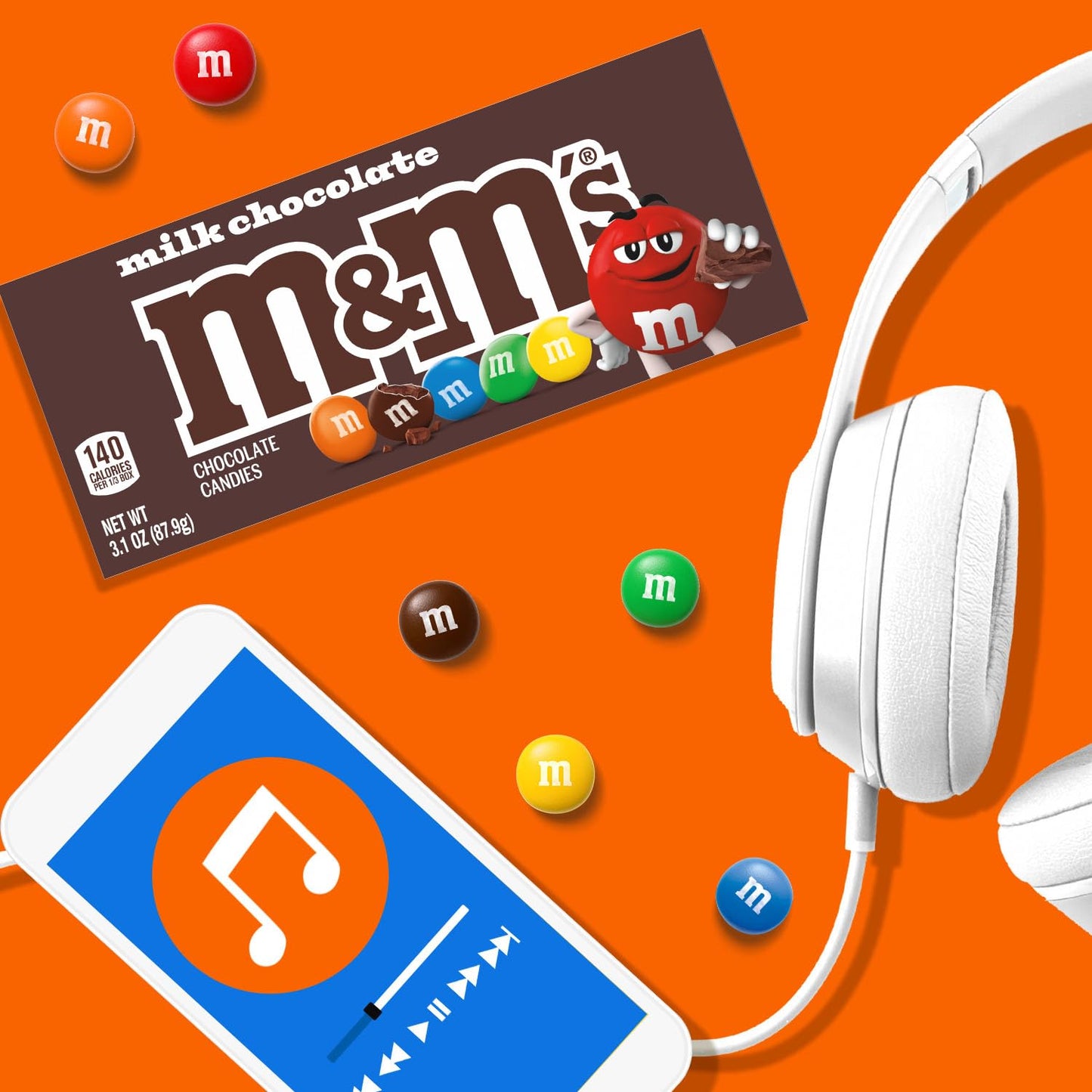 M&M'S Milk Chocolate Candy Movie Theater Box, Bulk Chocolate Candy Party Favors, 3.10-Ounce, Pack of 12