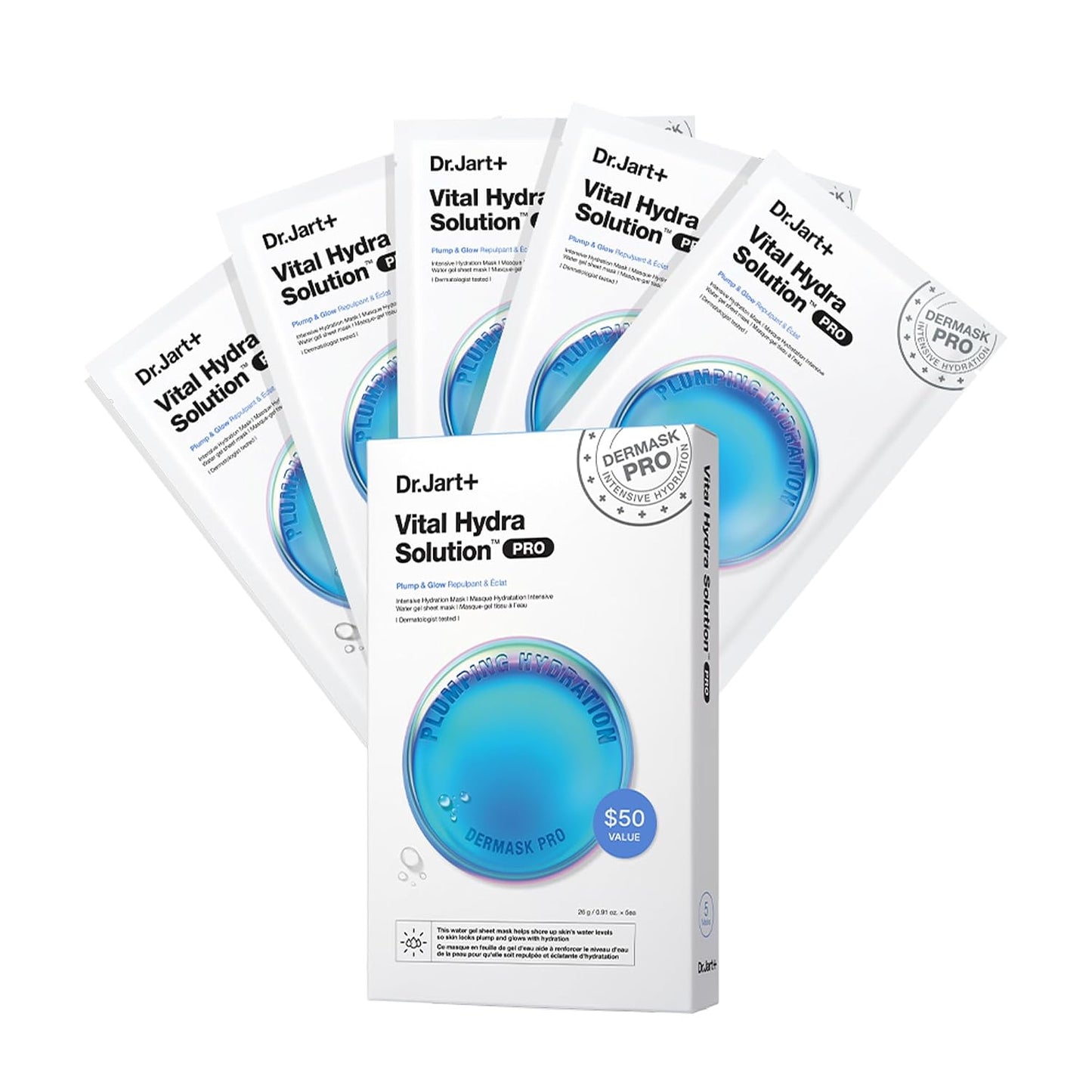 Dr.Jart+ Dermask Vital Hydra Solution Korean Face Mask with Hyaluronic Acid