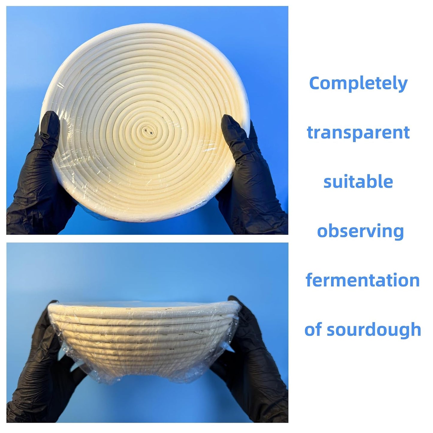 100 Bowl Covers Bread Proofing Sourdough Bread Baking Supplies | Large Thick Plastic Shower Caps Sourdough Tools accessories Food Covers Elastic Stretch for Rising Keep Food Fresh
