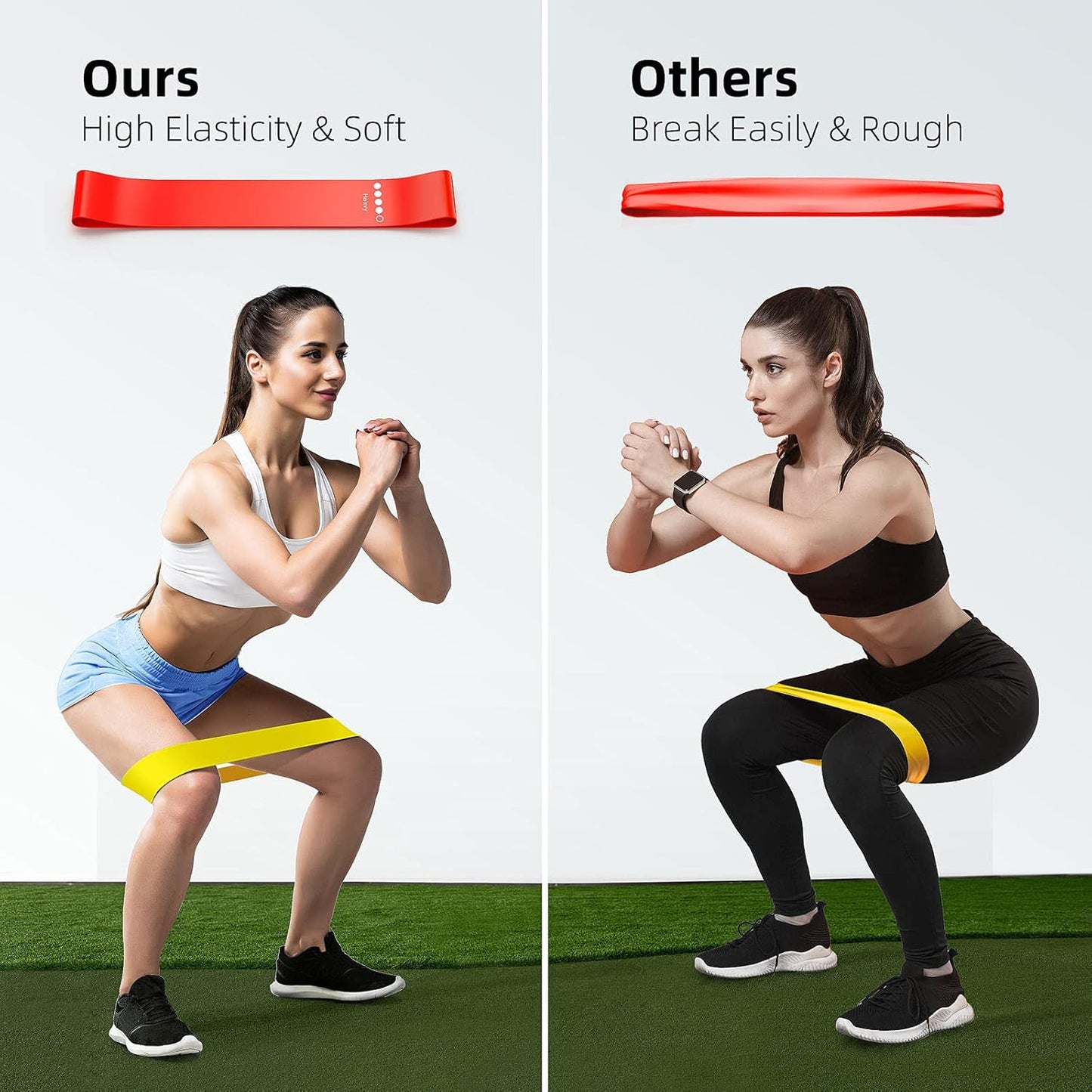 5-Pack Resistance Bands for Strength Training, Stretching, Pilates & Yoga