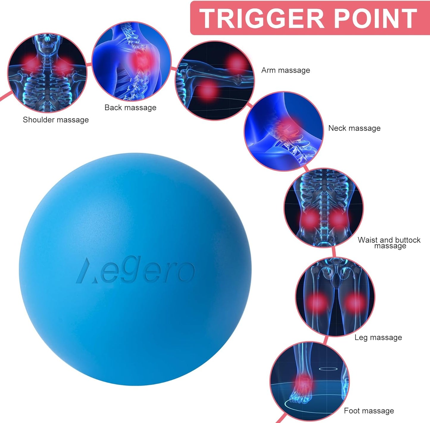 Massage Lacrosse Balls for Myofascial Release and Deep Tissue Massage 2Pack
