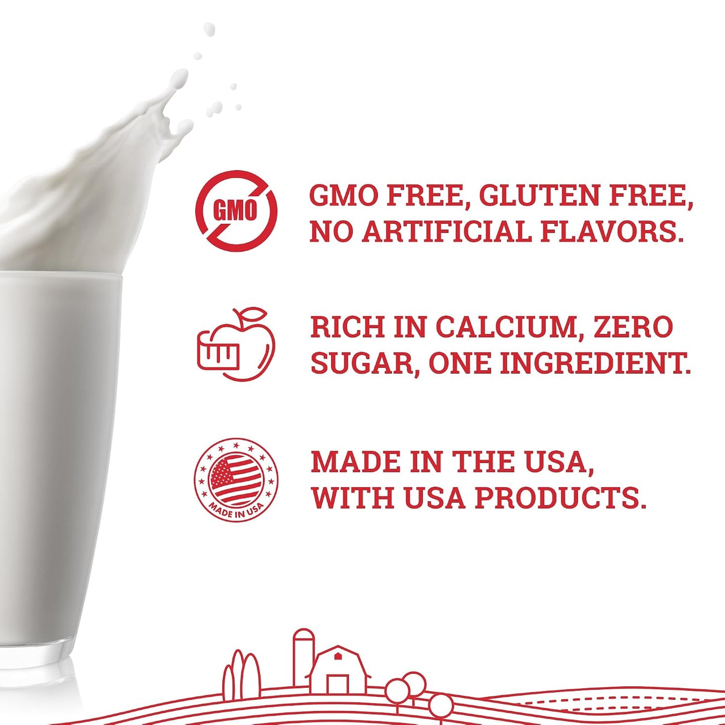 Hoosier Hill Farm 100% Hormone-Free Whole Milk Powder, 1 Pound, US Product, Non-Refrigerated