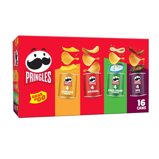 Pringles Potato Crisps Chips Variety Pack 1.38 Pounds 16 Cans
