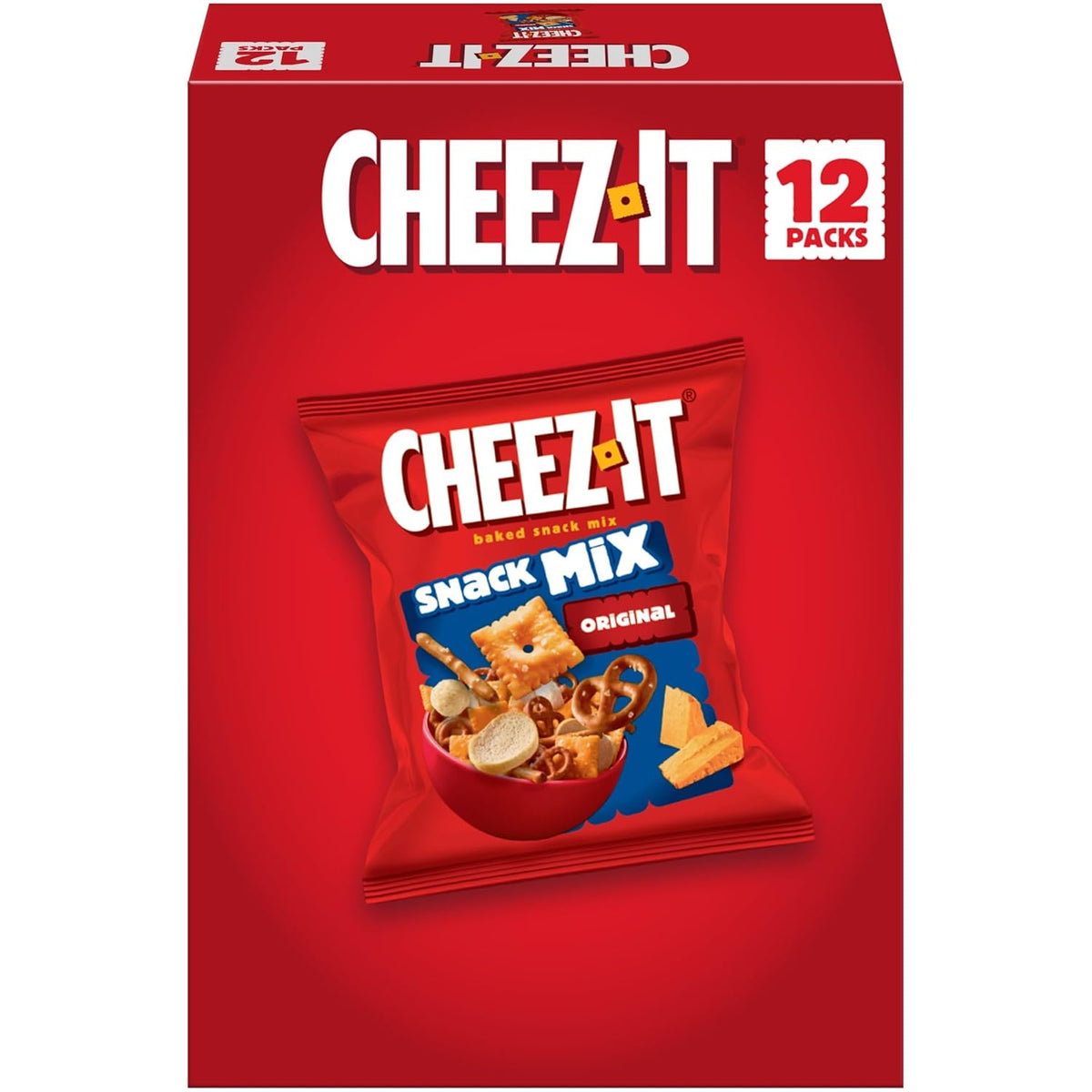 Cheez-It Snack Mix, 9oz Box, 12 Packs, Classic Flavor