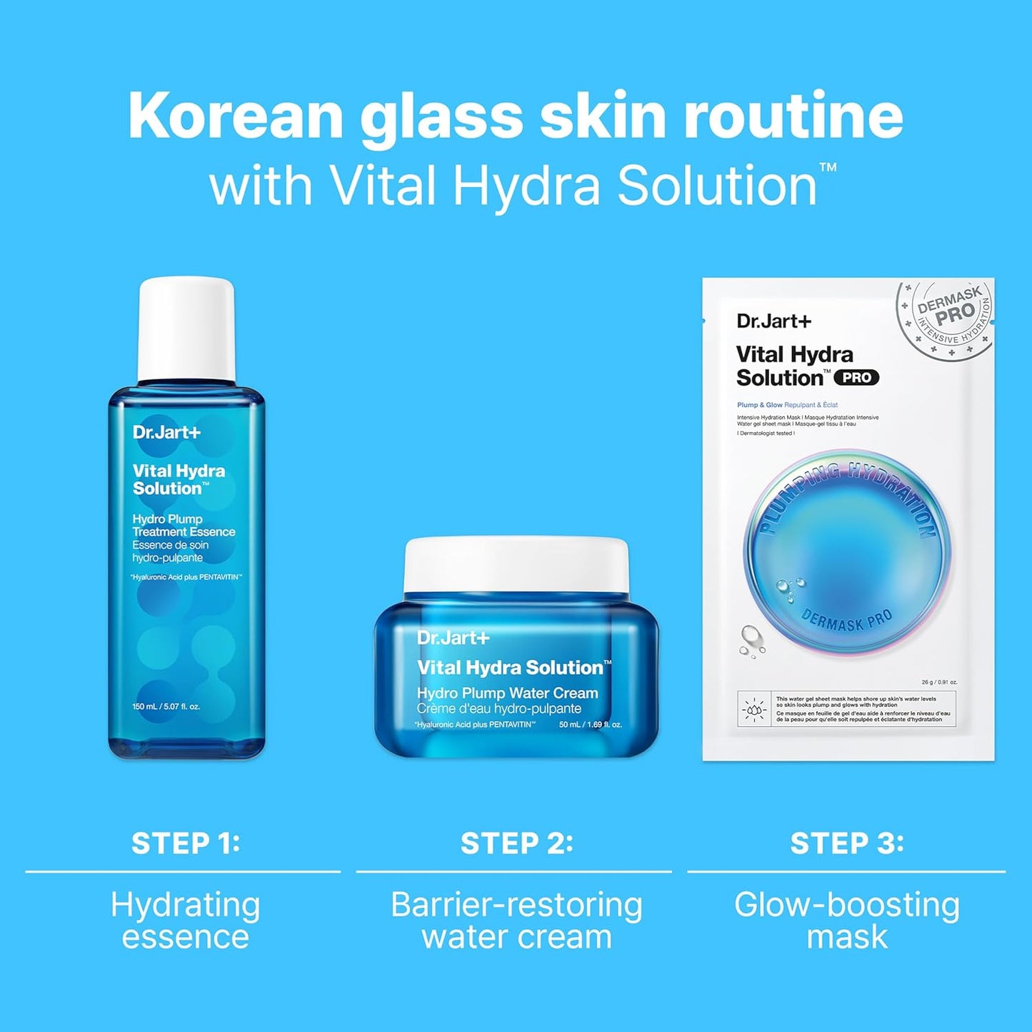 Dr.Jart+ Dermask Vital Hydra Solution Korean Face Mask with Hyaluronic Acid