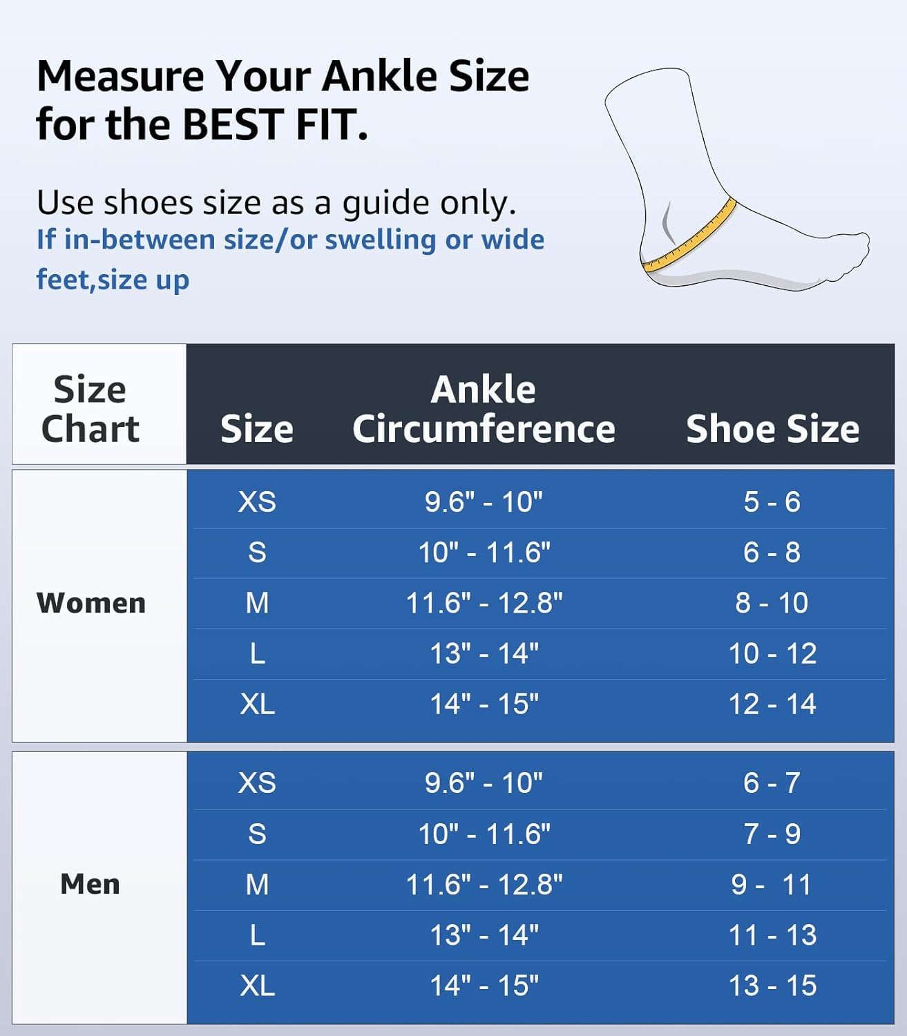 Slim-Fit Ankle Brace for Sprained Ankle, Quick Lace Up Ankle Support for Women Men