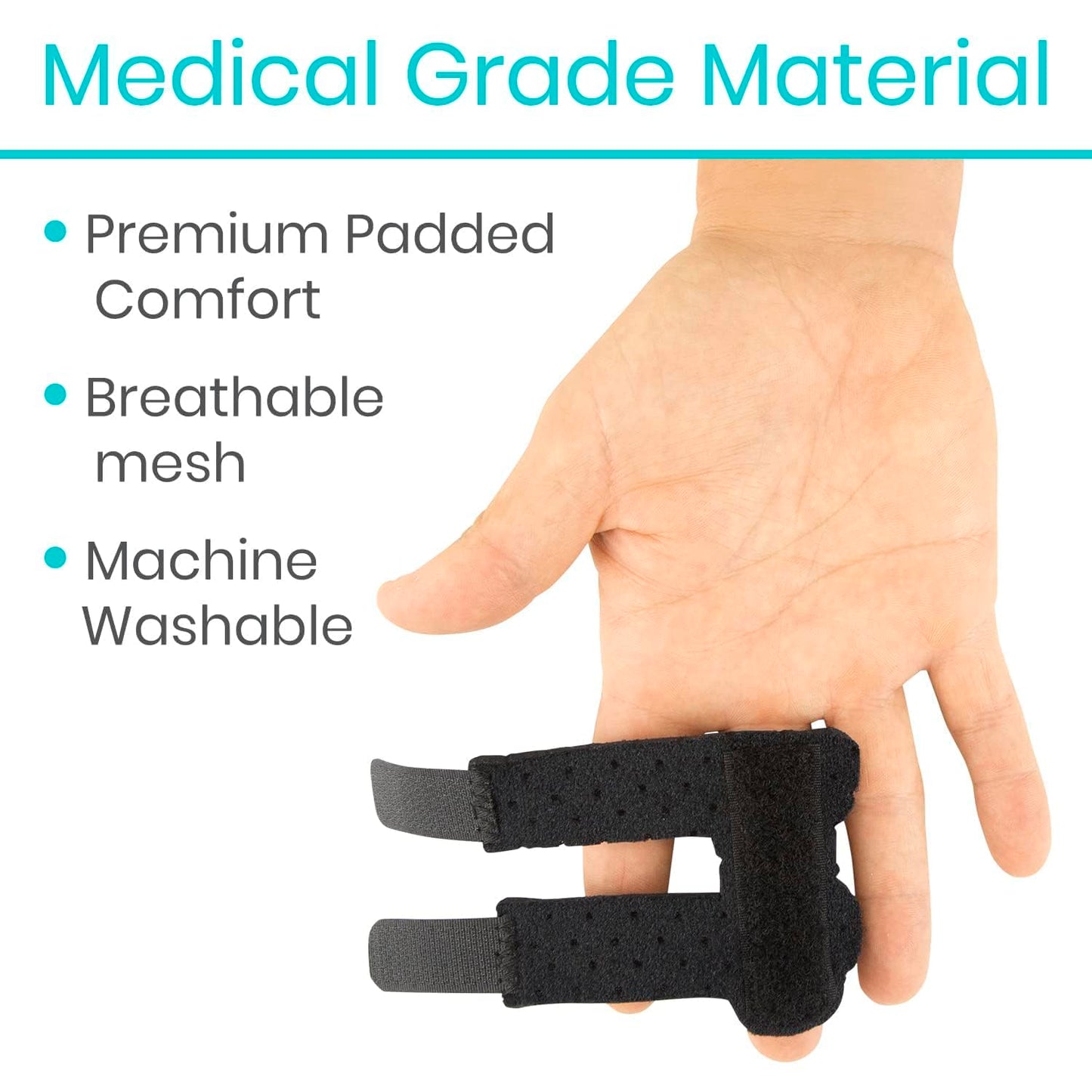 Vive Finger Splint 2 Pack - Universal Finger Straightener and Support