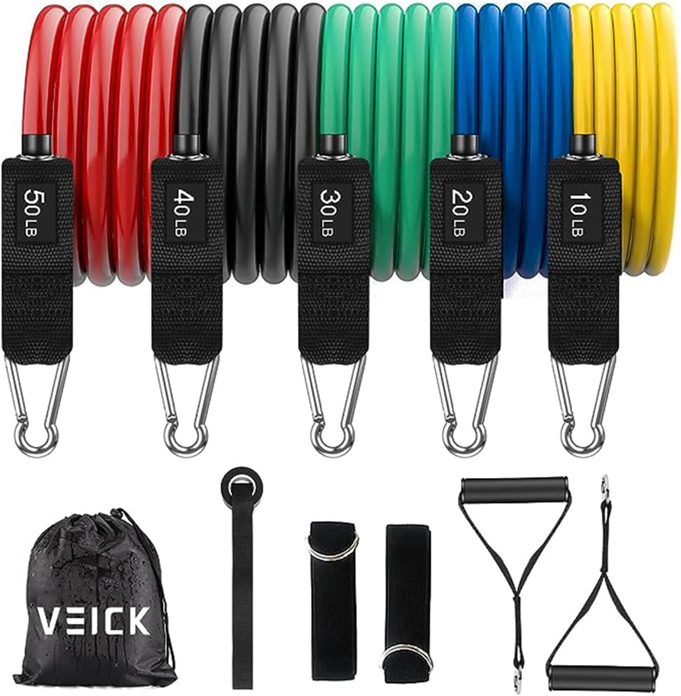 Veick Resistance Bands for Home Workout with Handles