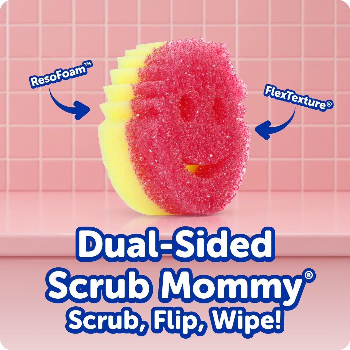 Scrub Daddy Original (4) + Scrub Mommy Kitchen Sponges (4) - Scratch-Free Dish Scrubber - Multipurpose Kitchen Cleaning Sponges - BPA Free Polymer Foam - Stain & Odor Resistant (8 Pack)