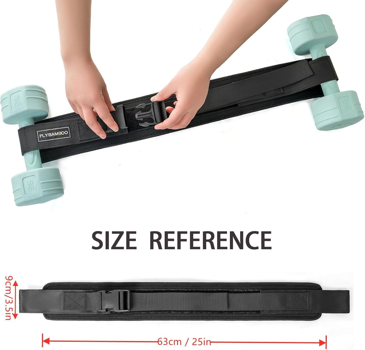 Hip Thrust Belt for Dumbbells, Booty Belt with Slip-Resistant Padding