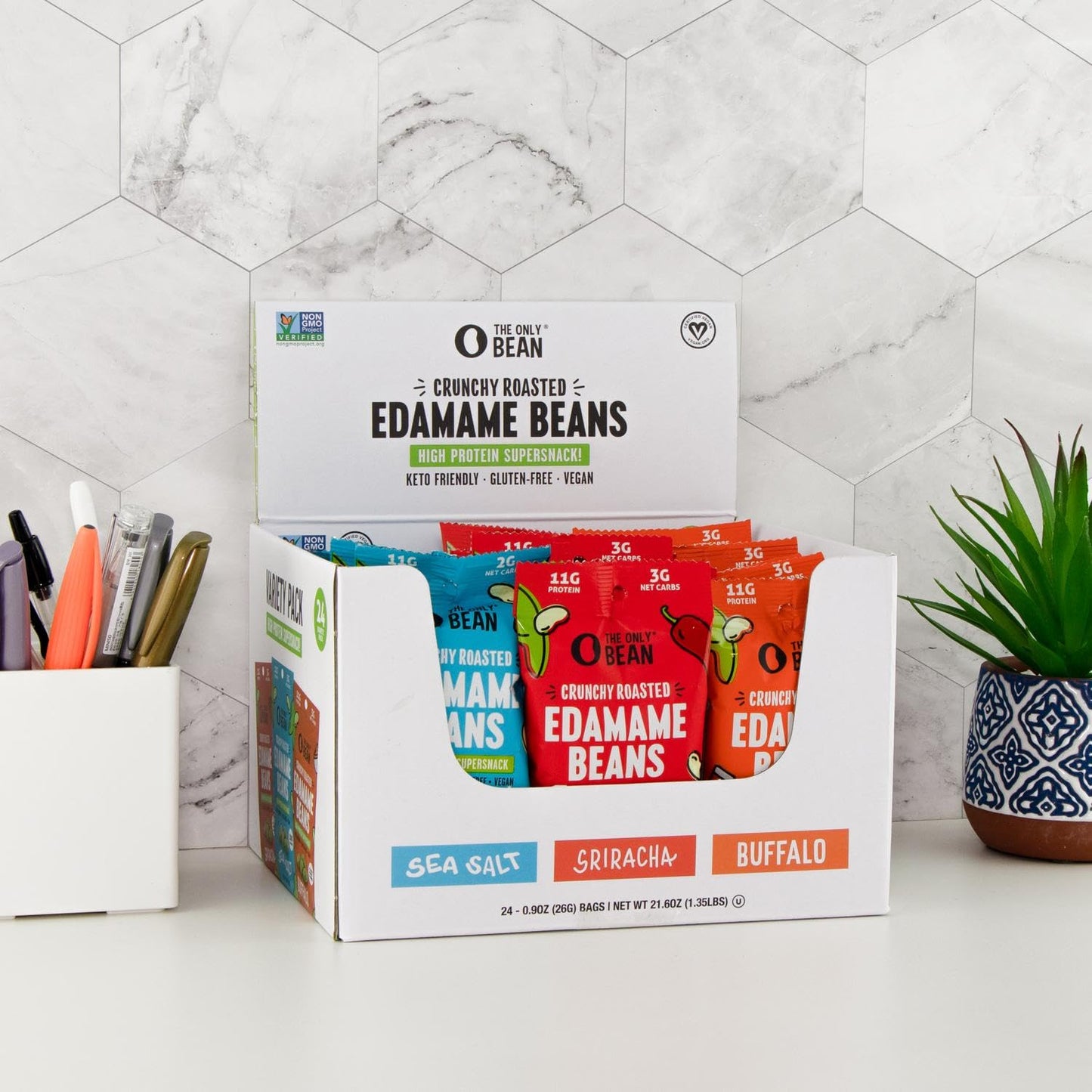Crunchy Roasted Edamame Variety Pack for Adults and Kids