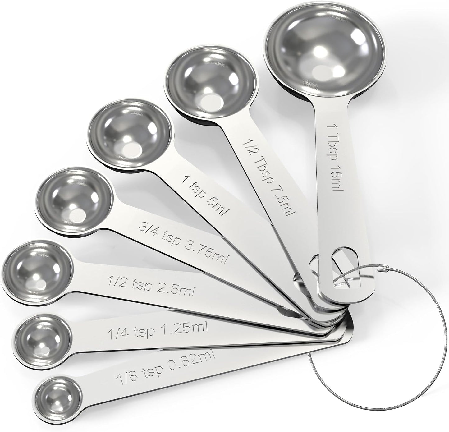 TILUCK Stainless Steel Measuring Cups & Spoons Set,Coffee Scoop Spoon,Kitchen Gadgets for Cooking & Baking,Set of