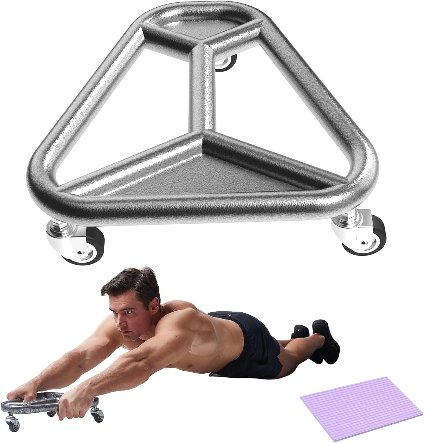 HOTWAVE Extra-Wide Ab Roller Wheel for Core Workout - Stable & Quiet Fitness Equipment