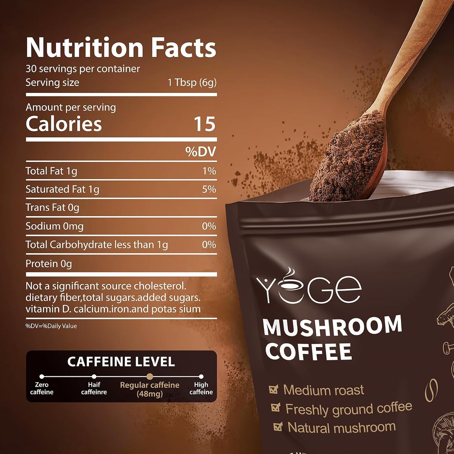 Mushroom Coffee with Cordyceps, Reishi, and Lions Mane for Energy and Immune Support