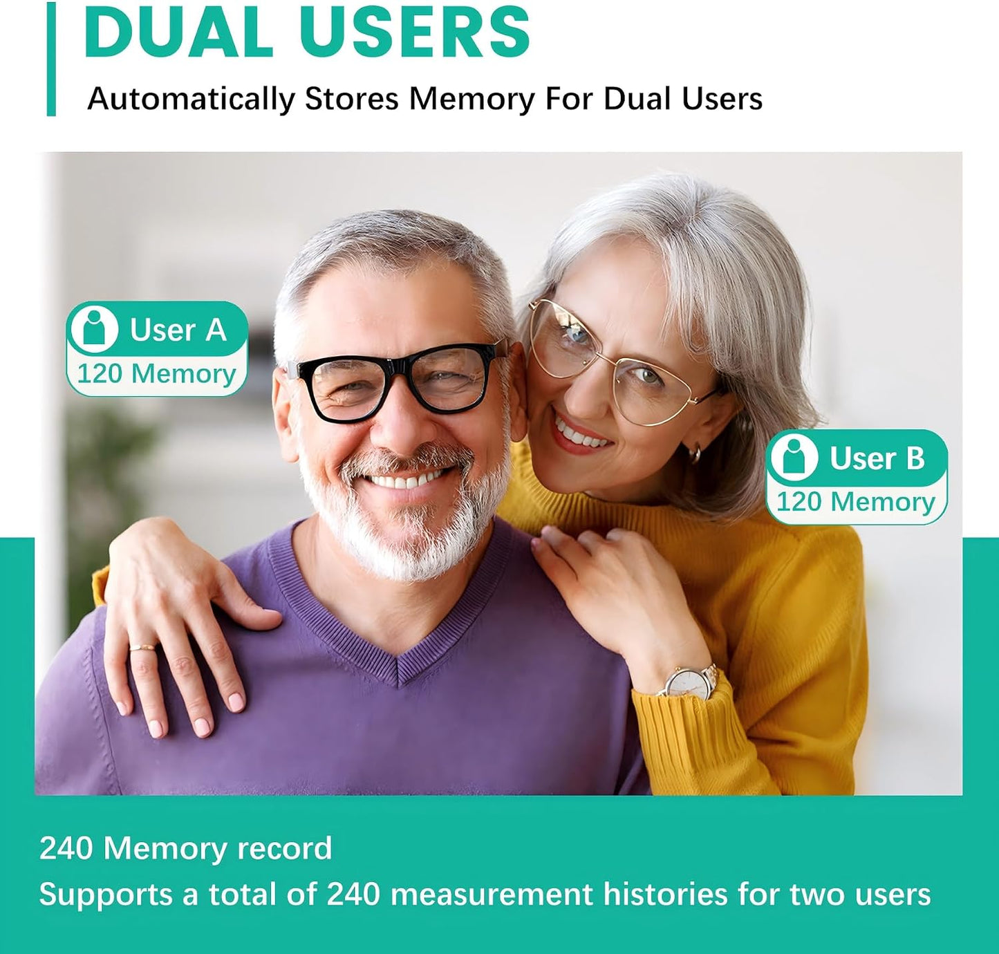 Oklar Upper Arm Blood Pressure Monitor with Large Display and Adjustable Cuff