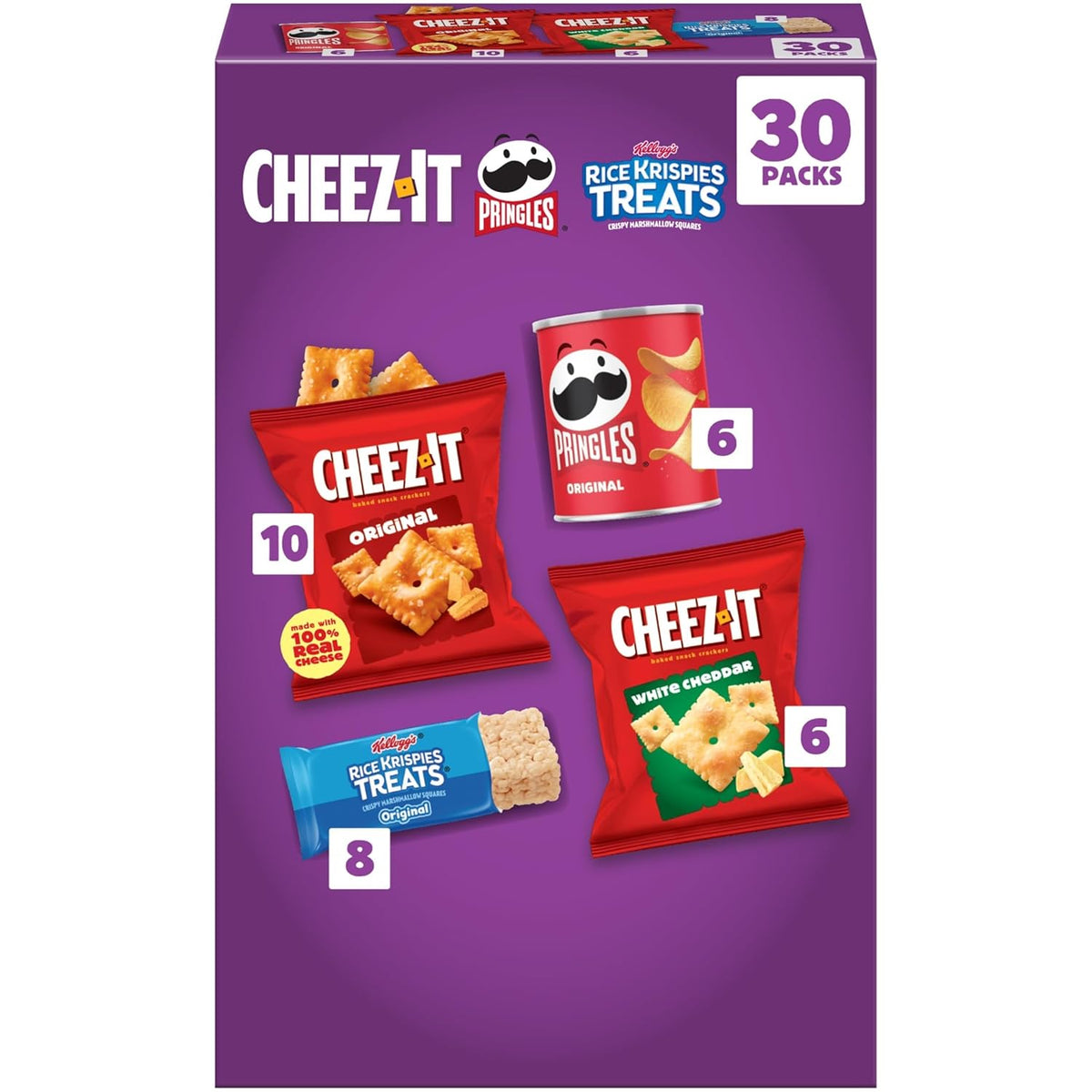 Kellogg's Cheez-It, Pringles & Rice Krispies Snacks Variety Pack