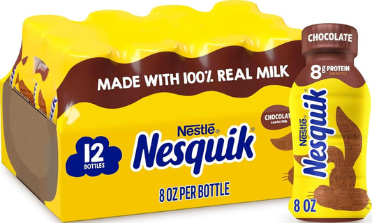 Nesquik Chocolate Lowfat Milk Ready to Drink 12 Pack of 8 fl oz (Packaging May Vary)