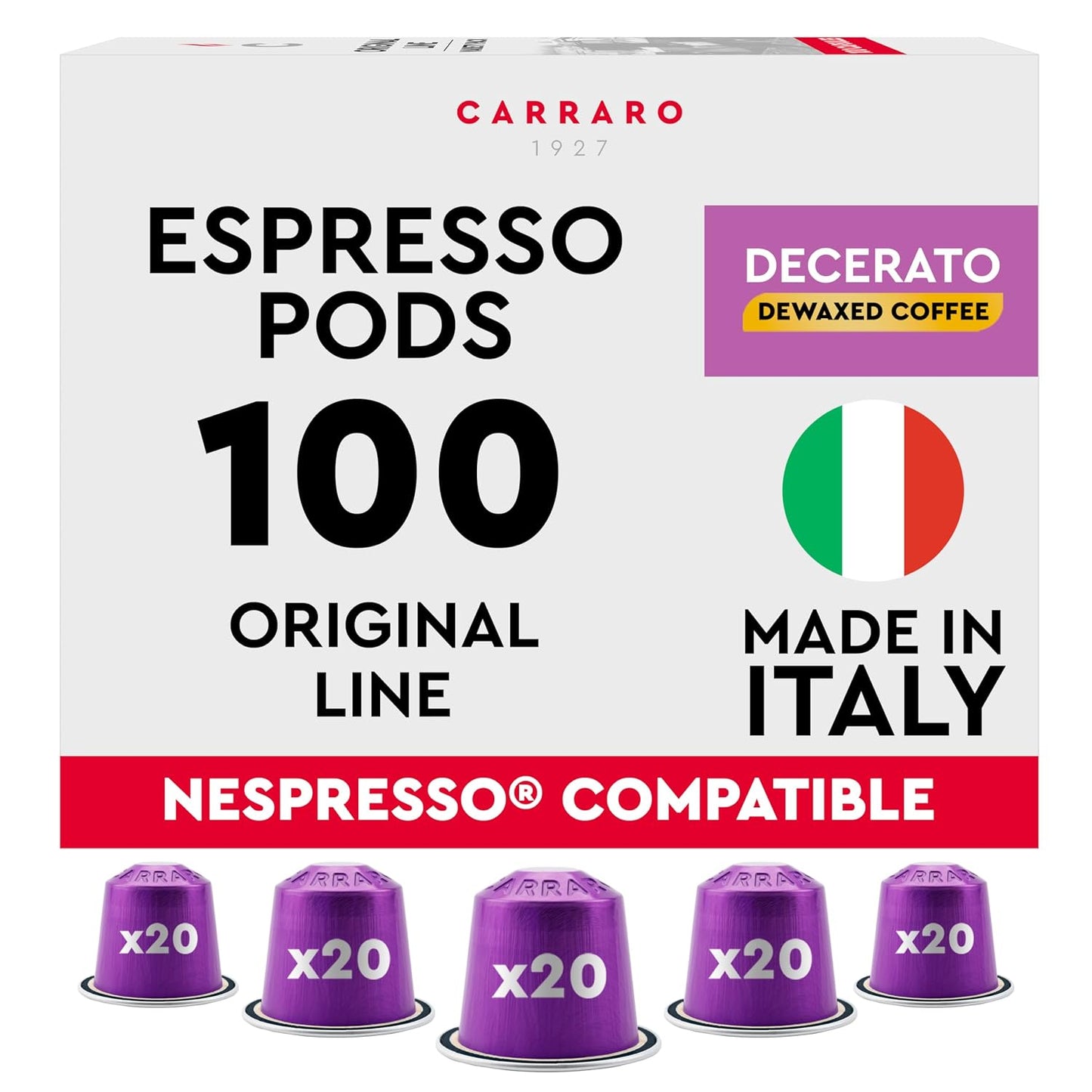 100 Aluminum Espresso Pods Compatible with Nespresso Original Line Made in Italy Variety Pack