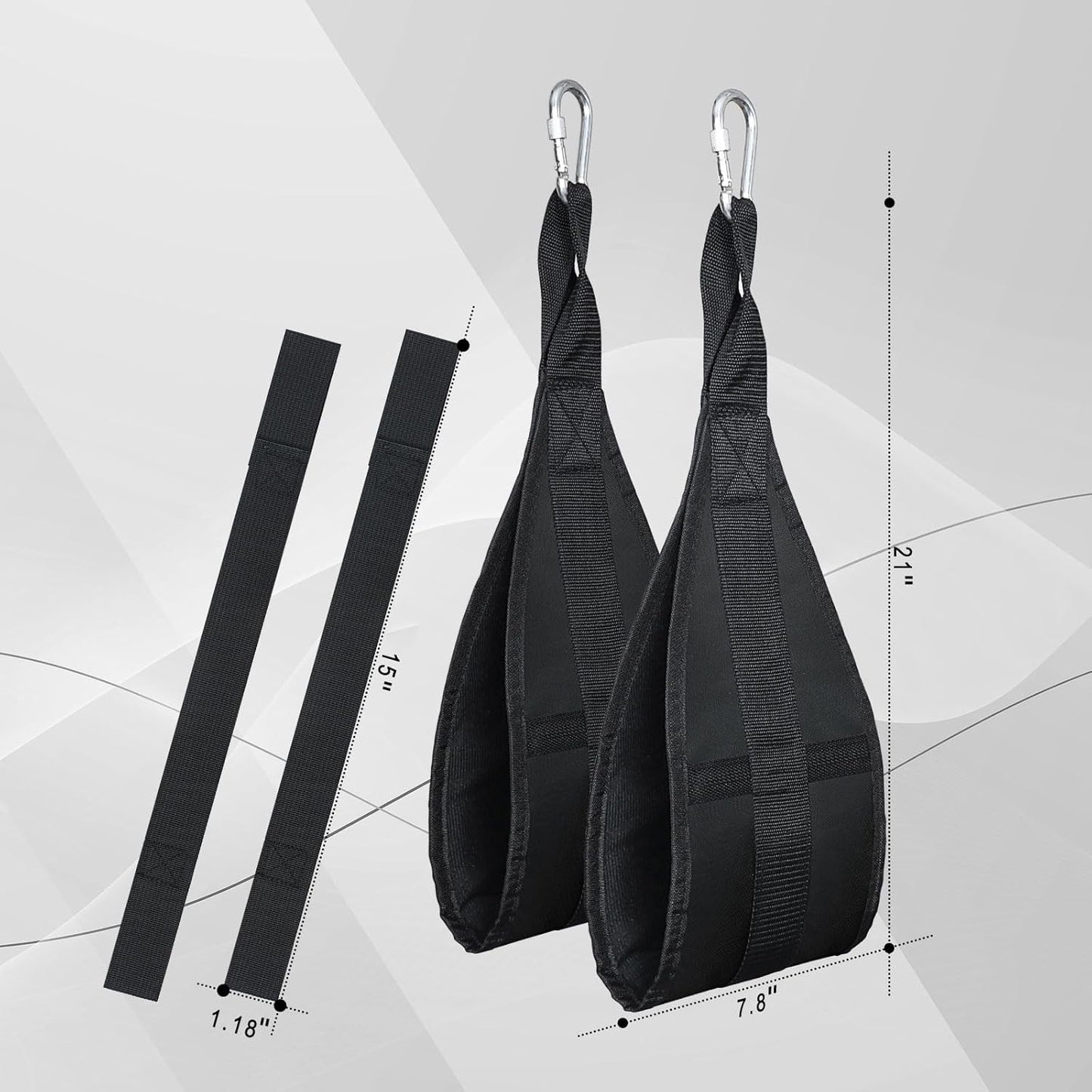 Hanging Ab Straps for Pull Up Bar: Gym Ab Sling Straps for Arm & Leg Raises