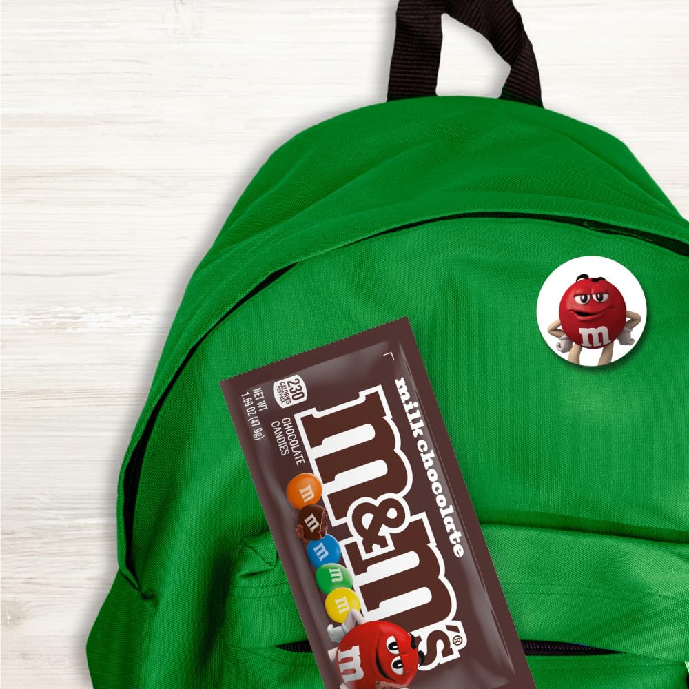 M&M'S Milk Chocolate Candy, Full Size, 1.69 oz Bag (Pack of 36)