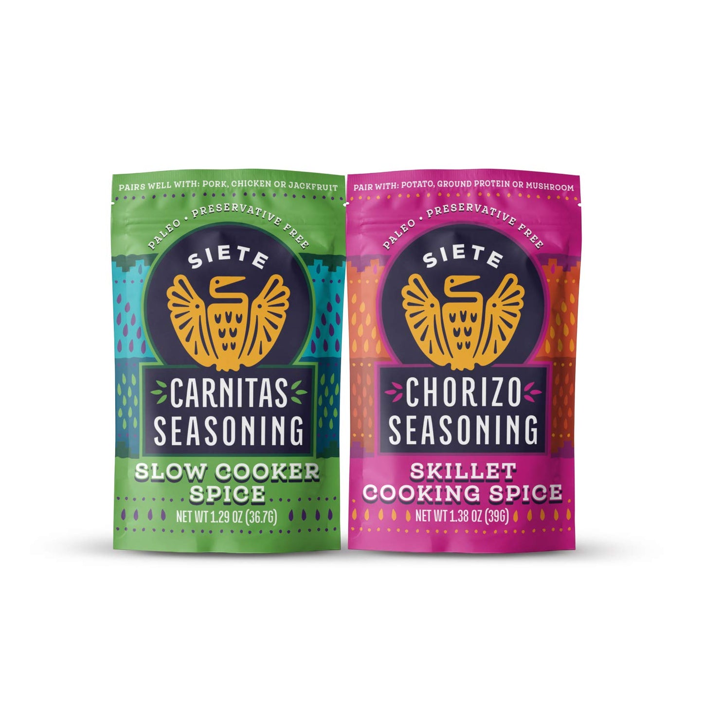 Siete Mild Taco Seasoning Mix, Gluten Free, Vegan, Paleo, Whole 30 Approved, 1 Packet