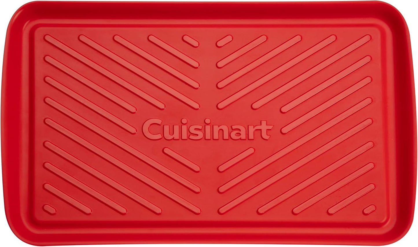 Cuisinart Grilling Prep and Serving Tray, Dishwasher-Safe, 2-Pc Nesting Set | CPK-200, 17-in x 10.5-in food tray set for prepping and serving, shatter-resistant melamine design fits 6 burgers