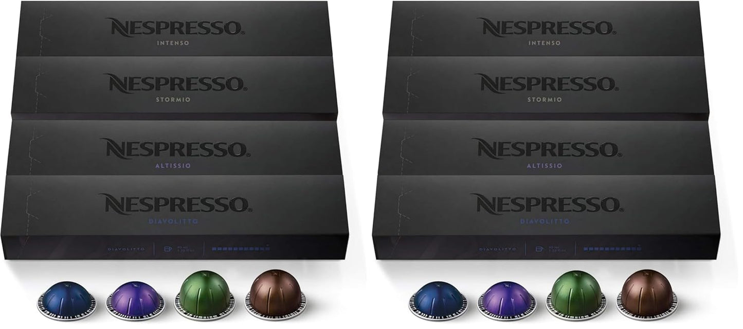 Nespresso Vertuo Dark Roast Coffee and Espresso Pods Variety Pack