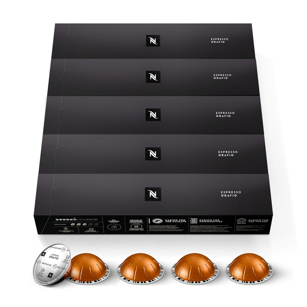 Nespresso Vertuo Orafio Medium Roast Espresso Coffee Capsules 50 Pack