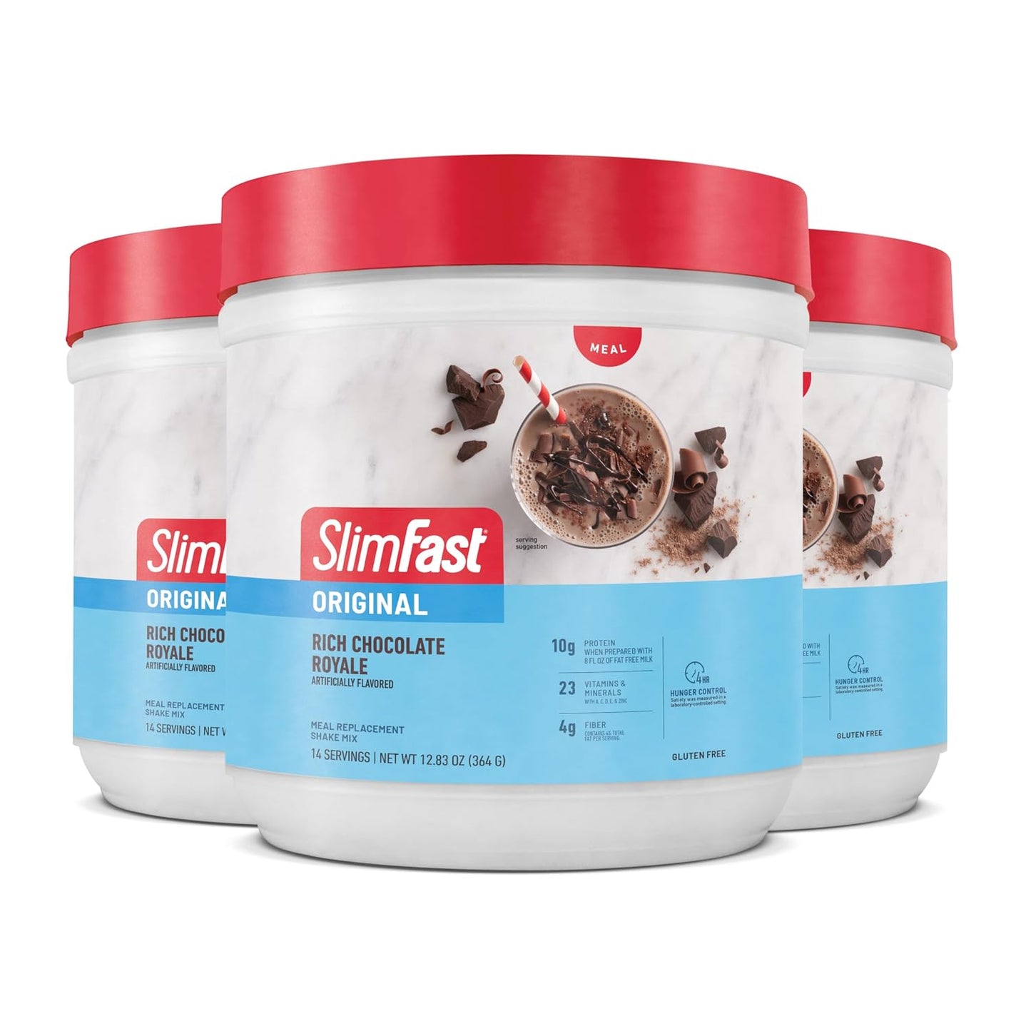 SlimFast Meal Replacement Powder, Original Rich Chocolate Royale, 10g of Protein, 22 Servings (Packaging May Vary)