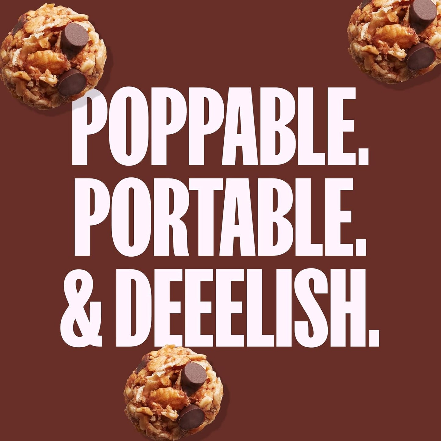 Organic and Gluten-Free Chocolate Chip Granola Bites, 28 Count, Individually Wrapped Snacks