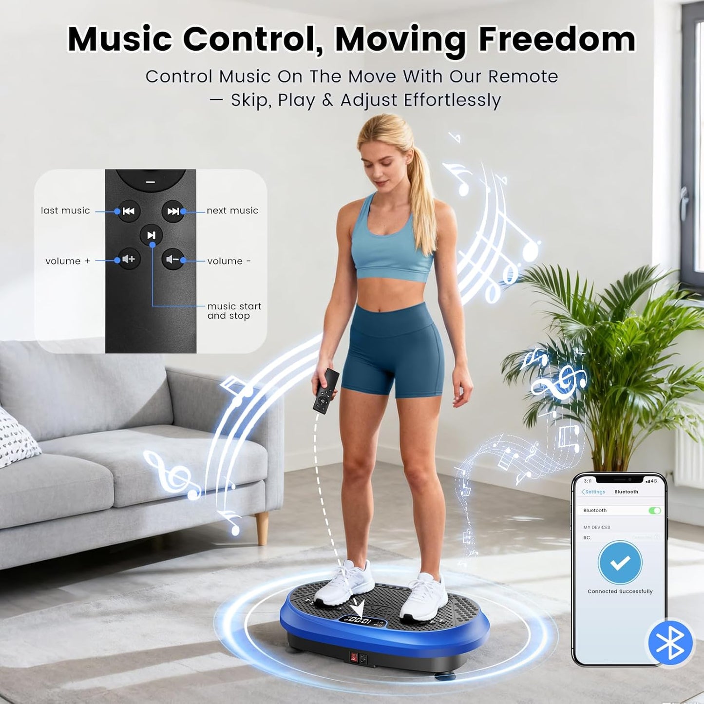 Vibration Plate Exercise Machine, Full Body Shaker Workout up to 415 lbs