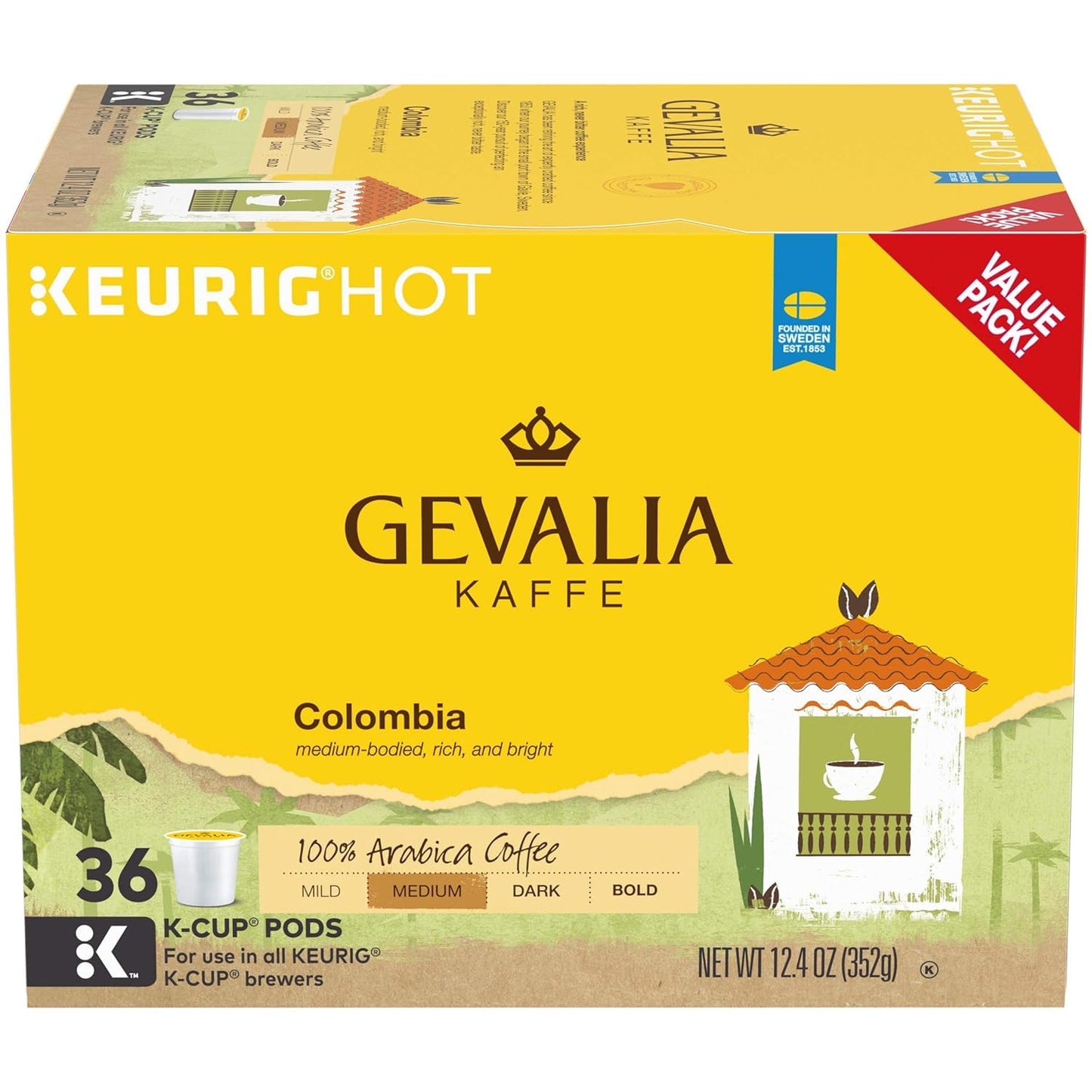 Gevalia Signature Blend Mild Light Roast K-Cup Coffee Pods, 84-count box