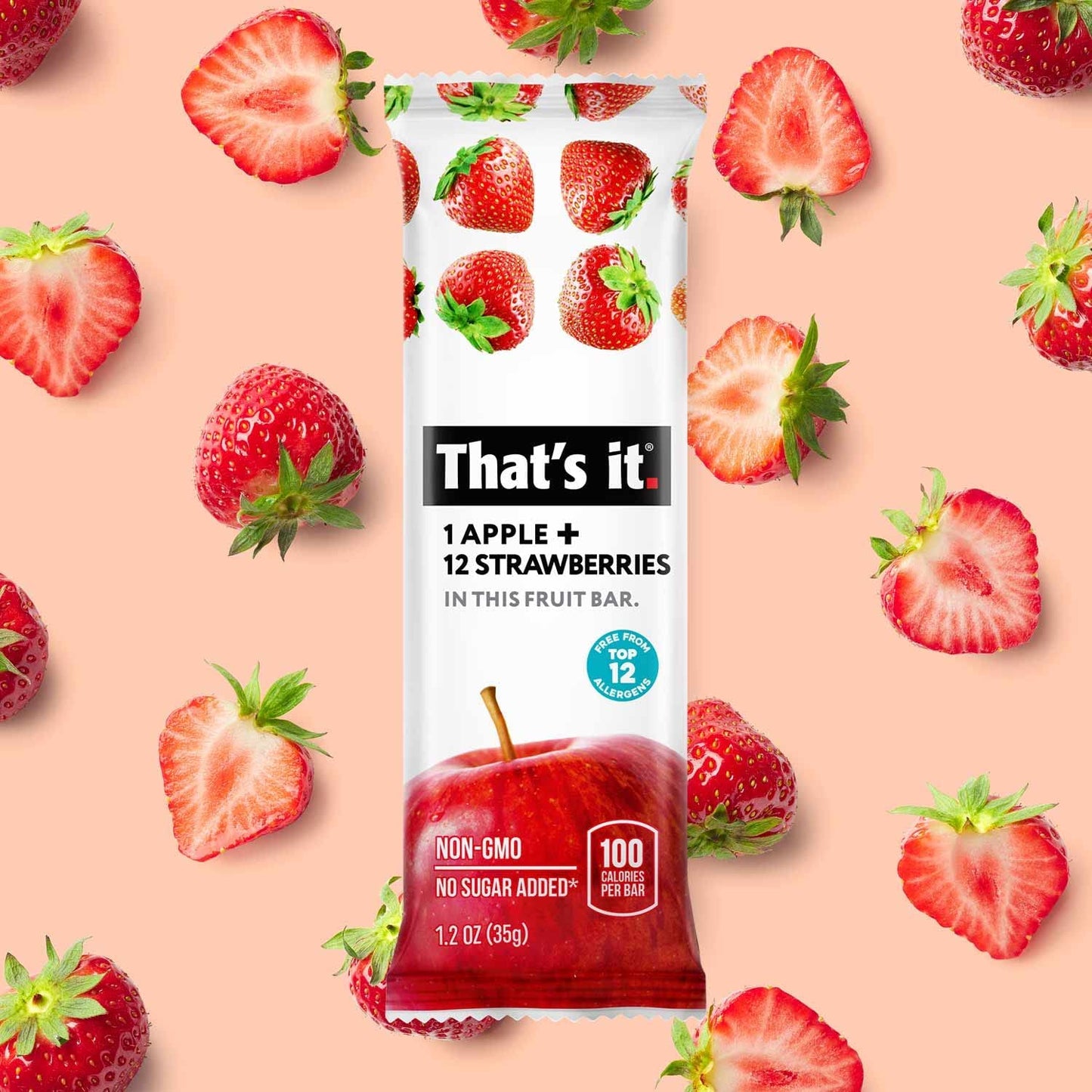 That's It Fruit Bars Variety Pack, 20 Pack, 100% Natural Fruit Snacks, Gluten-Free, Vegan & Low Carb