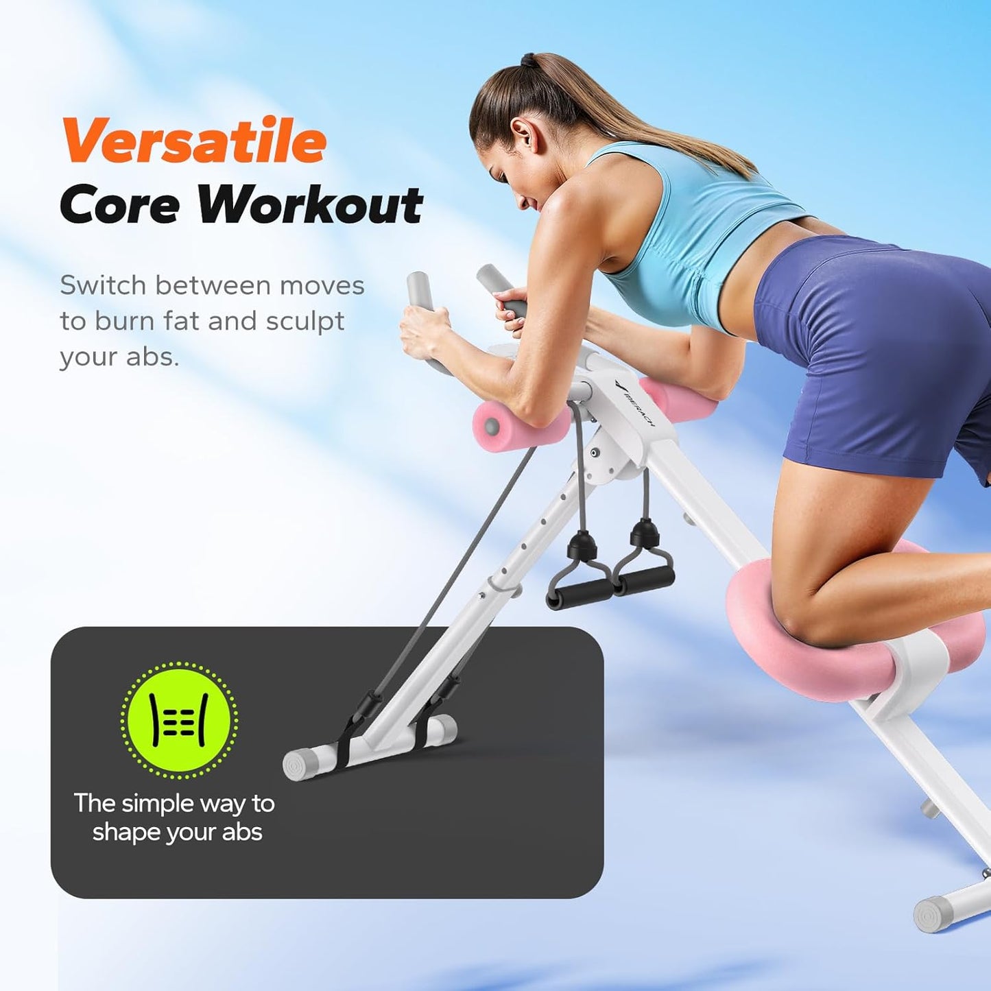 MERACH Adjustable Ab Trainer Machine for Abs Workout at Home Gym