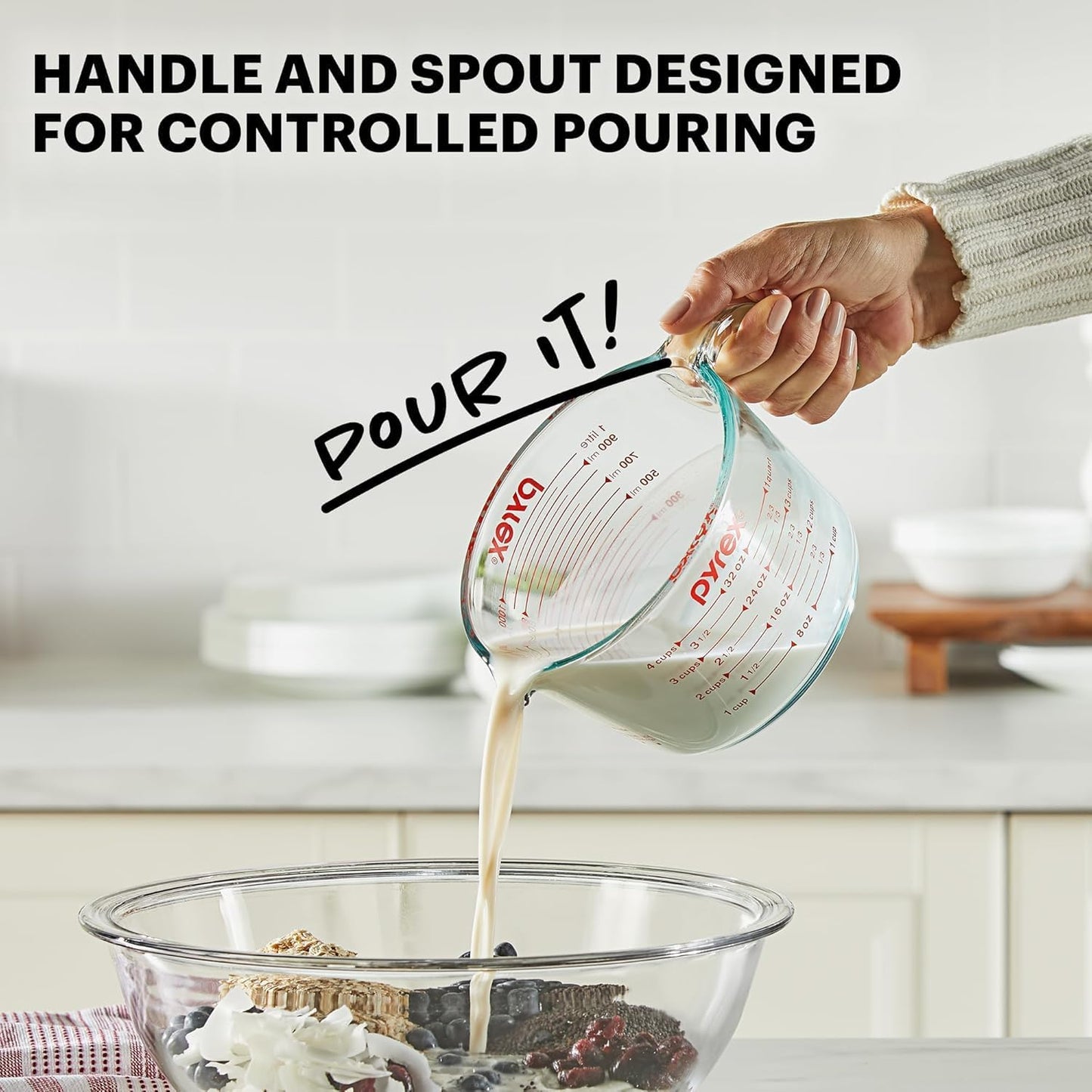 Pyrex Essentials (2-Pack) Glass Measuring Cups Set (1 & 2 Cup)