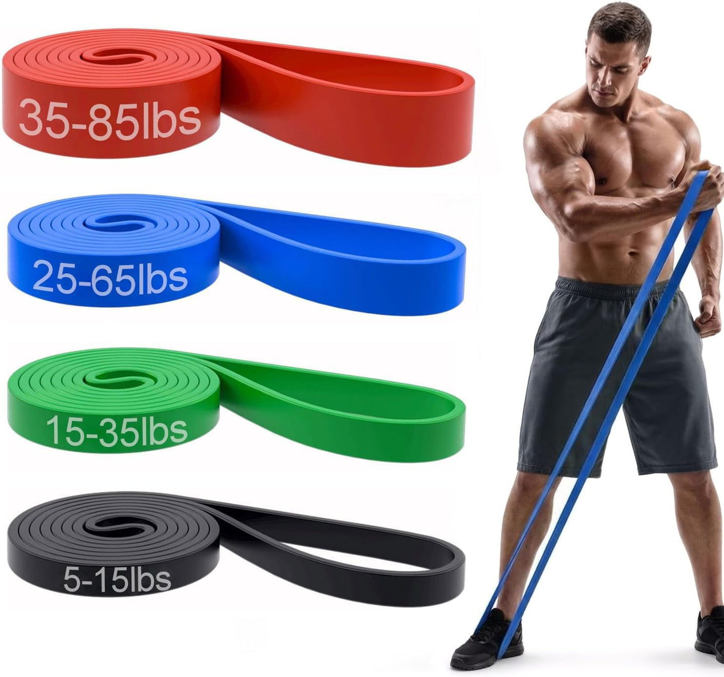 Pull Up Bands, Resistance Bands Set for Men & Women, Exercise Workout Bands