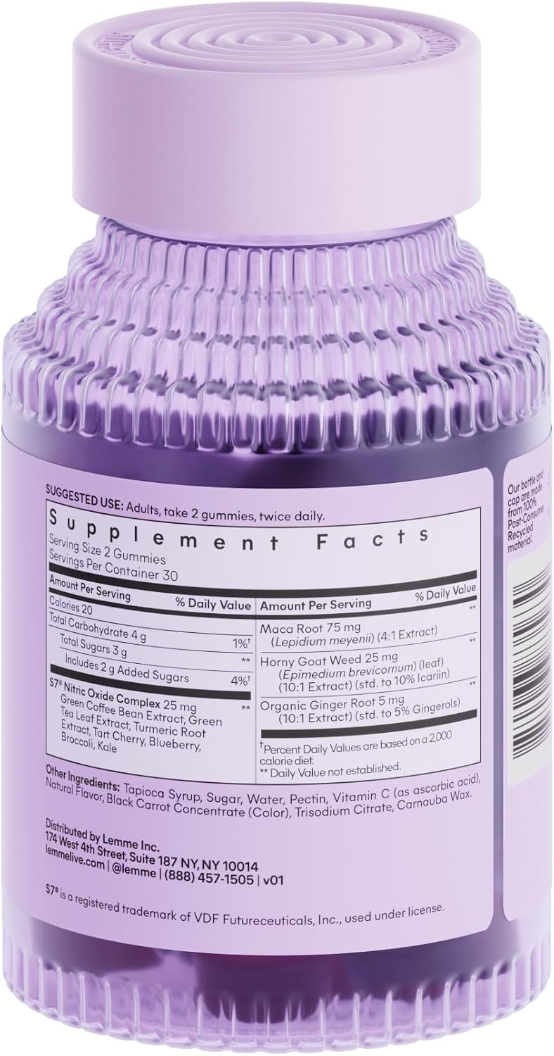 Lemme Play Daily Intimacy Gummies for Women and Men with S7 Nitric Oxide Complex