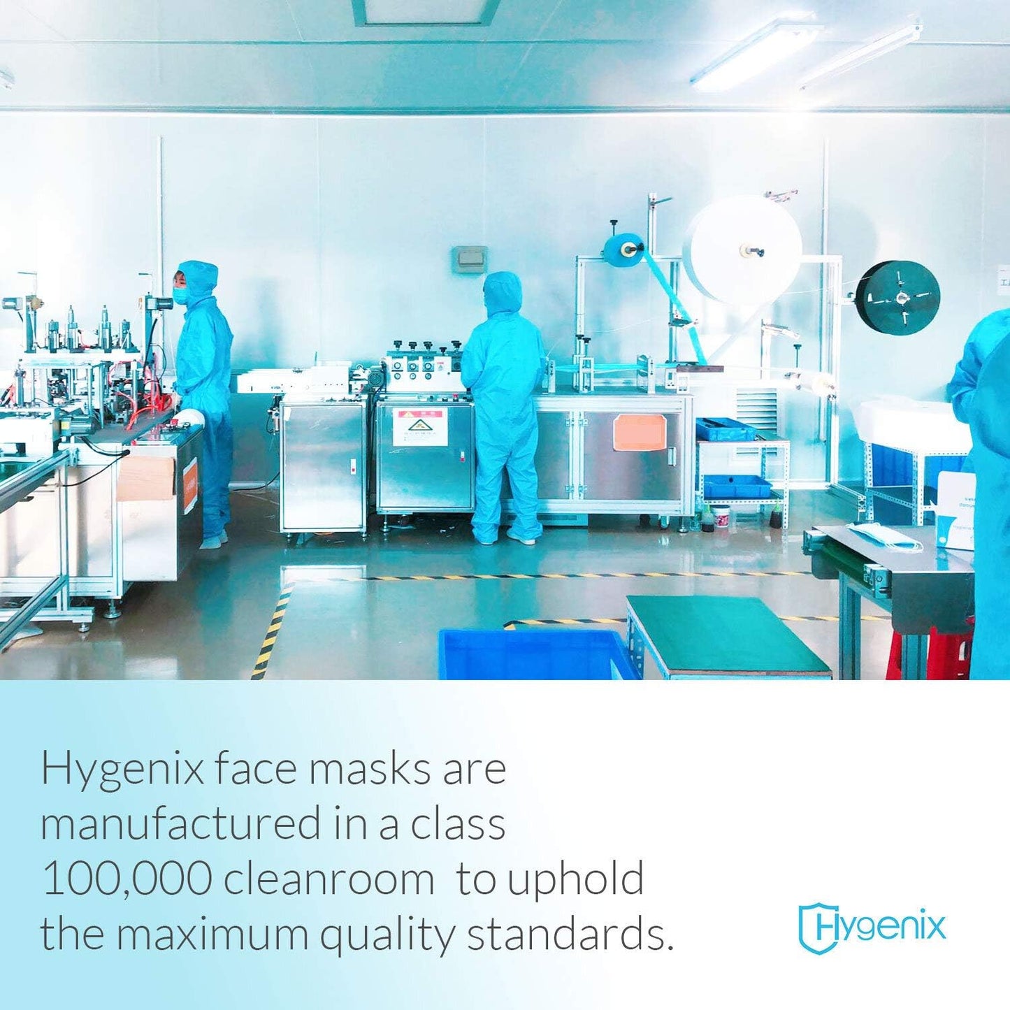 Hygenix FDA Cleared ASTM Level 3 Procedure Face Masks, Made in USA, 3-Ply Ear Loop, 50 Pack